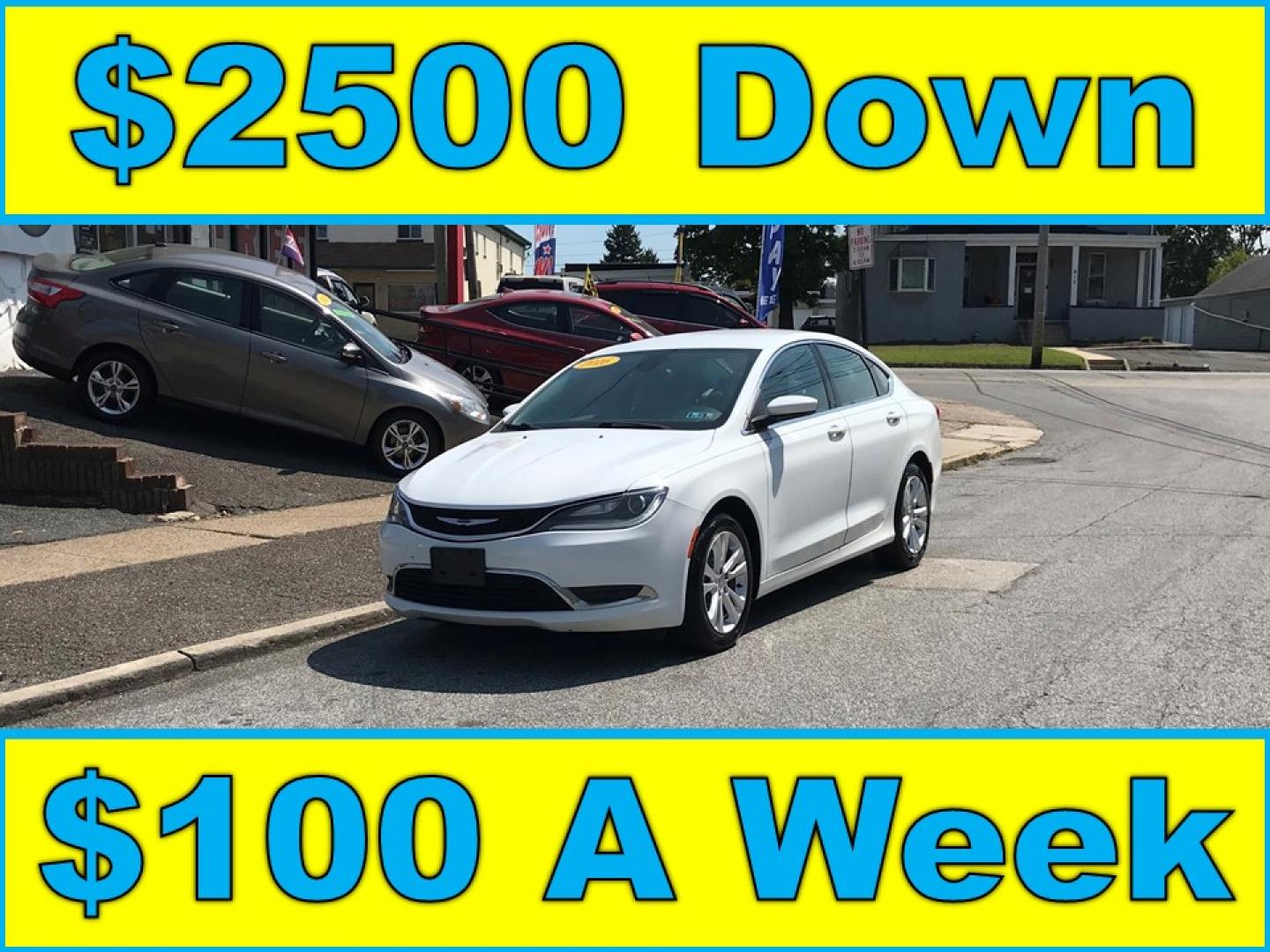 2016 White /Gray Chrysler 200 Limited (1C3CCCAG1GN) with an 3.6L V6 DOHC 24V FFV engine, 9A transmission, located at 577 Chester Pike, Prospect Park, PA, 19076, (610) 237-1015, 39.886154, -75.302338 - Photo#0