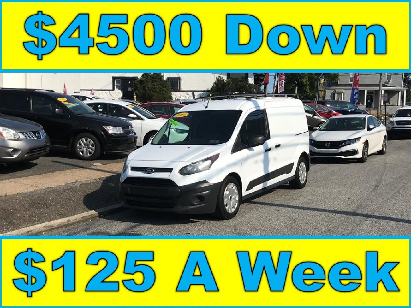 2014 White /Gray Ford Transit Connect XL LWB (NM0LS7E79E1) with an 2.5L L4 DOHC 16V engine, 6-Speed Automatic transmission, located at 577 Chester Pike, Prospect Park, PA, 19076, (610) 237-1015, 39.886154, -75.302338 - Photo#0