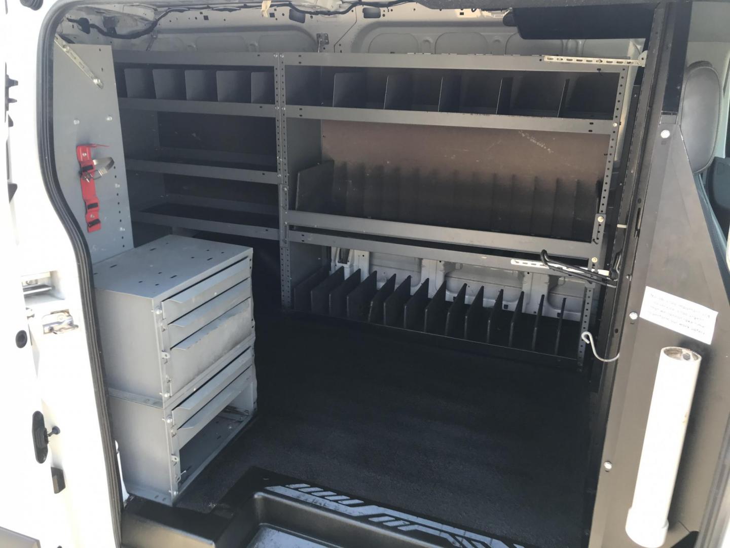 2015 White /Gray Ford Transit 150 Van Low Roof w/Sliding Pass. 130-in. WB (1FTNE1YM7FK) with an 3.7L V6 DOHC 24V engine, 6-Speed Automatic transmission, located at 577 Chester Pike, Prospect Park, PA, 19076, (610) 237-1015, 39.886154, -75.302338 - 2015 Ford Transit 150 Low Roof: Only 139k miles, ladder racks, multiple pieces of shelving, partition, FLEET MAINTAINED, runs LIKE NEW! This vehicle comes inspected and has been given a bumper to bumper safety check. It is very clean, reliable, and well maintained. We offer a unique pay plan that - Photo#16