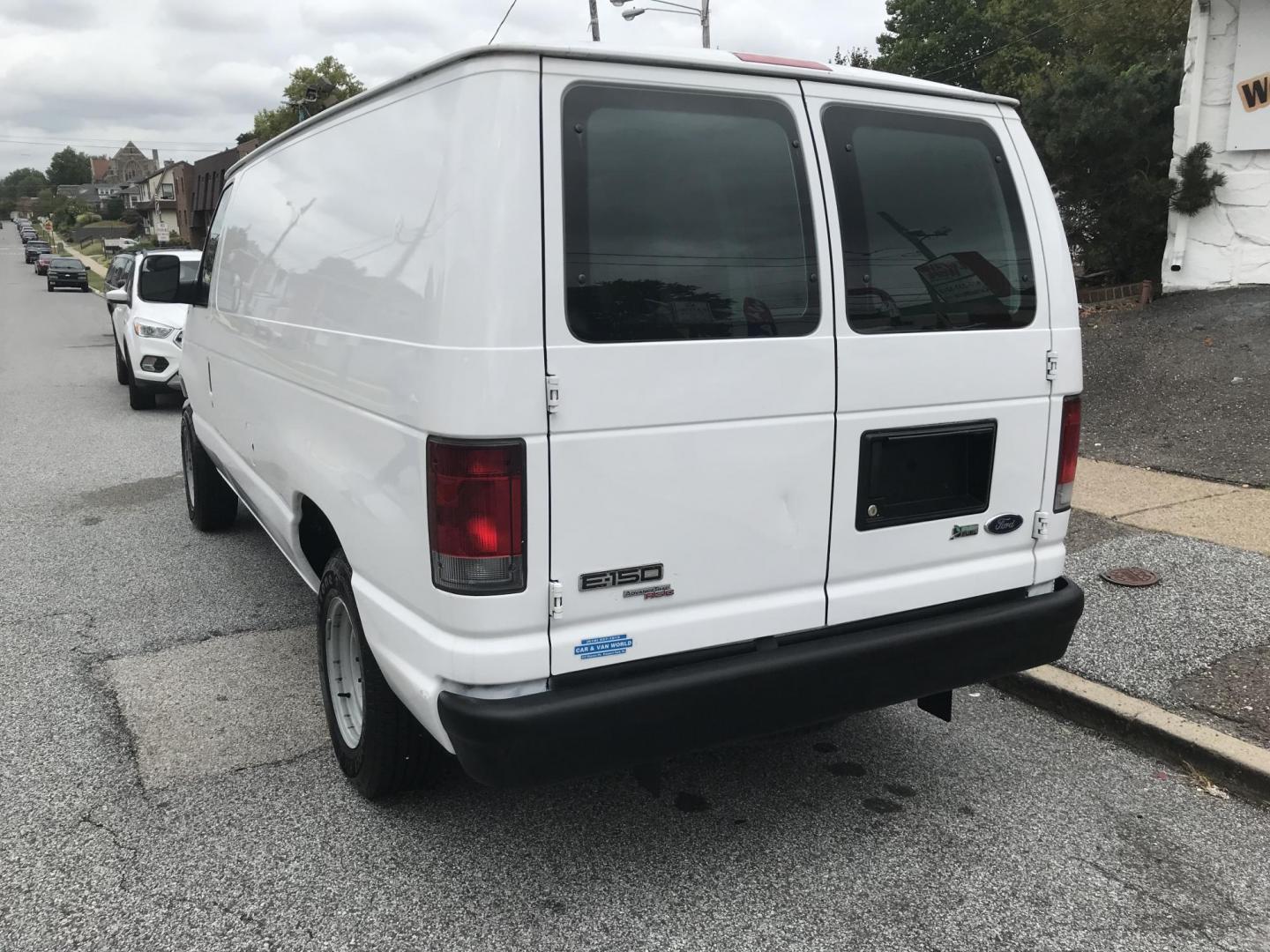 2013 White /Gray Ford Econoline E150 E-150 (1FTNE1EW4DD) with an 4.6L V8 SOHC 16V engine, 4-Speed Automatic transmission, located at 577 Chester Pike, Prospect Park, PA, 19076, (610) 237-1015, 39.886154, -75.302338 - 13 Ford Econoline E-150 Cargo Van: new PA inspection, shelving, power locks and windows, FLEET MAINTAINED! This vehicle comes inspected and has been given a bumper to bumper safety check. It is very clean, reliable, and well maintained. We offer a unique pay plan that is known for being the easie - Photo#5
