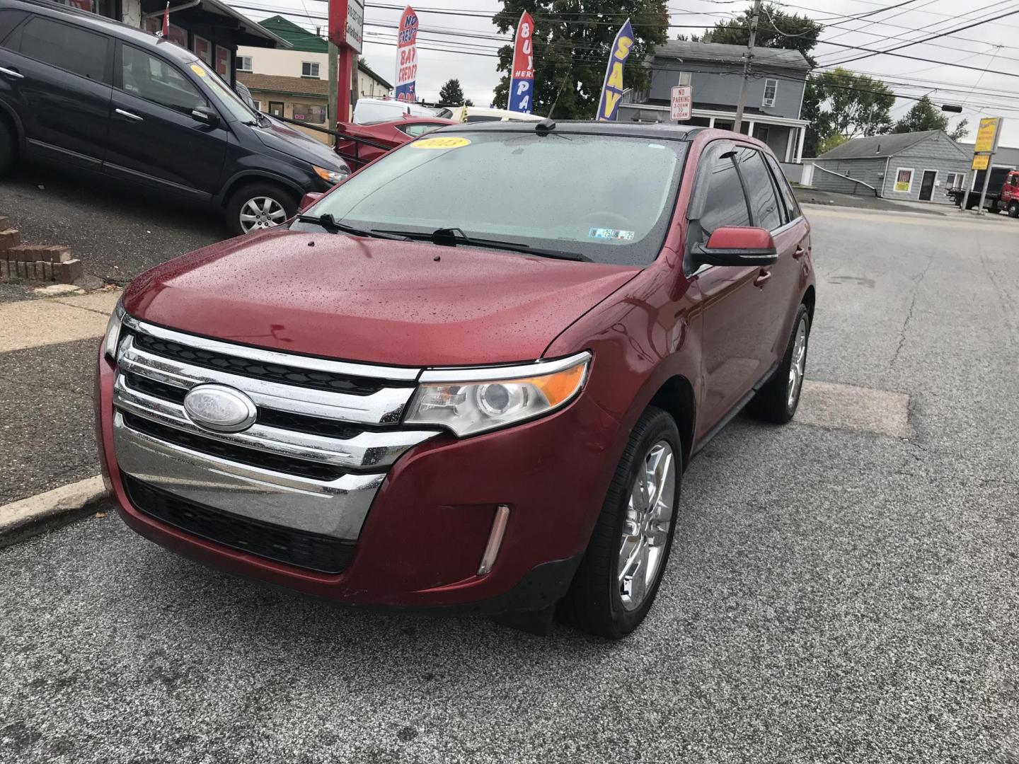 2013 Red /Tan Ford Edge Limited (2FMDK3KC0DB) with an 3.5L V6 DOHC 24V engine, 6-Speed Automatic transmission, located at 577 Chester Pike, Prospect Park, PA, 19076, (610) 237-1015, 39.886154, -75.302338 - Photo#2