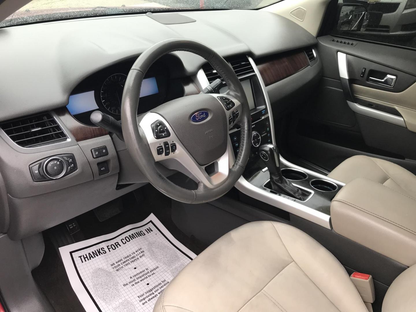 2013 Red /Tan Ford Edge Limited (2FMDK3KC0DB) with an 3.5L V6 DOHC 24V engine, 6-Speed Automatic transmission, located at 577 Chester Pike, Prospect Park, PA, 19076, (610) 237-1015, 39.886154, -75.302338 - Photo#9