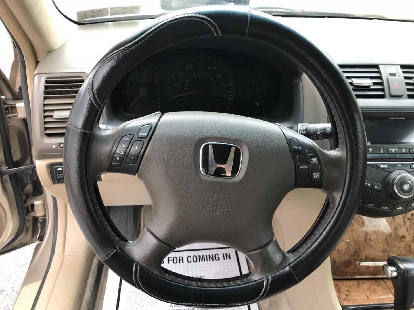 2004 Gold /Tan Honda Accord EX V-6 Sedan (1HGCM66594A) with an 3.0L V6 SOHC 24V engine, 5-Speed Automatic Overdrive transmission, located at 577 Chester Pike, Prospect Park, PA, 19076, (610) 237-1015, 39.886154, -75.302338 - Photo#11