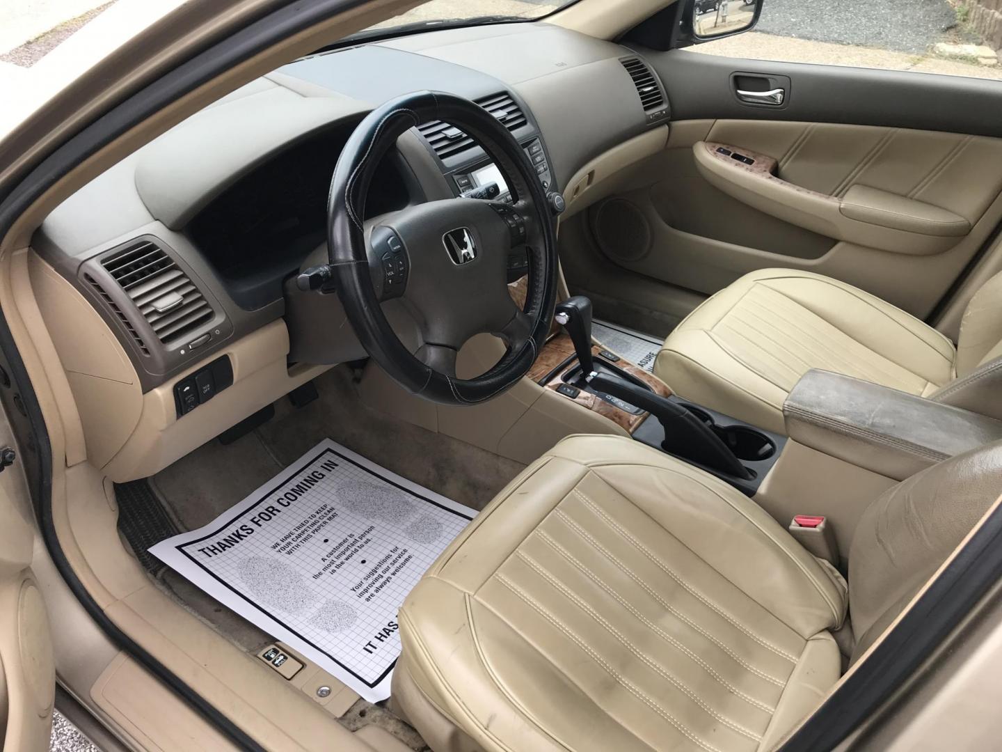 2004 Gold /Tan Honda Accord EX V-6 Sedan (1HGCM66594A) with an 3.0L V6 SOHC 24V engine, 5-Speed Automatic Overdrive transmission, located at 577 Chester Pike, Prospect Park, PA, 19076, (610) 237-1015, 39.886154, -75.302338 - Photo#6