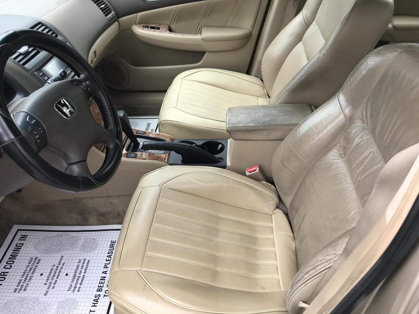 2004 Gold /Tan Honda Accord EX V-6 Sedan (1HGCM66594A) with an 3.0L V6 SOHC 24V engine, 5-Speed Automatic Overdrive transmission, located at 577 Chester Pike, Prospect Park, PA, 19076, (610) 237-1015, 39.886154, -75.302338 - Photo#7