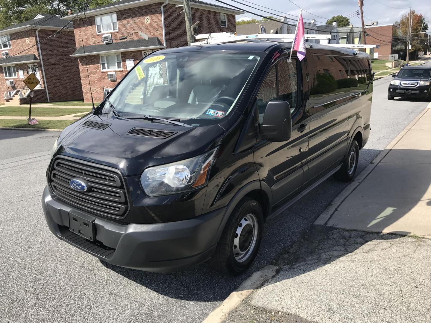 2016 Black /Gray Ford Transit 150 Van Low Roof w/Sliding Pass. 130-in. WB (1FTYE1YM4GK) with an 3.7L V6 DOHC 24V engine, 6A transmission, located at 577 Chester Pike, Prospect Park, PA, 19076, (610) 237-1015, 39.886154, -75.302338 - Photo#3