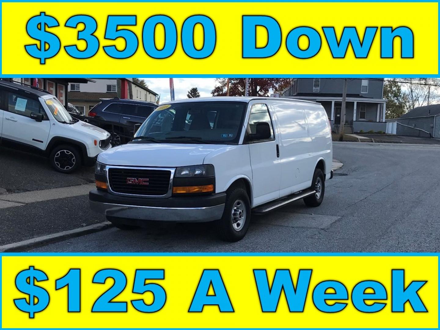 2015 White /Gray GMC Savana G2500 Cargo (1GTW7FCF6F1) with an 4.8L V8 FFV engine, 6-Speed Automatic transmission, located at 577 Chester Pike, Prospect Park, PA, 19076, (610) 237-1015, 39.886154, -75.302338 - 2015 GMC Savana 2500 Cargo Van: power locks and windows, runs LIKE NEW! This vehicle comes inspected and has been given a bumper to bumper safety check. It is very clean, reliable, and well maintained. We offer a unique pay plan that is known for being the easiest and fastest financing option in - Photo#0