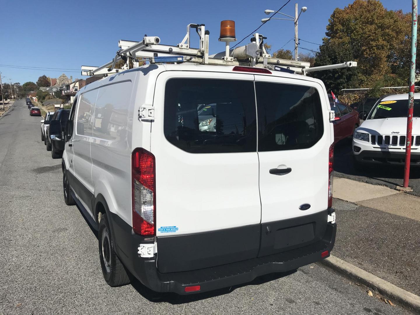2016 White /Gray Ford Transit 150 Van Low Roof w/Sliding Pass. 130-in. WB (1FTYE1YM0GK) with an 3.7L V6 DOHC 24V engine, 6A transmission, located at 577 Chester Pike, Prospect Park, PA, 19076, (610) 237-1015, 39.886154, -75.302338 - Photo#6