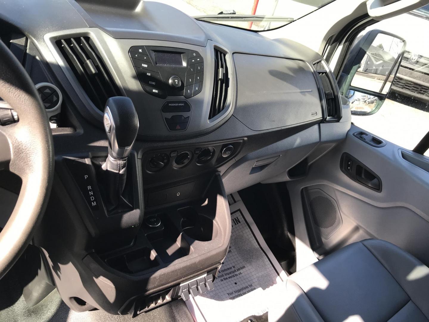 2015 White /Gray Ford Transit 150 Van Med. Roof w/Sliding Pass. 130-in. WB (1FTNE1YMXFK) with an 3.7L V6 DOHC 24V engine, 6-Speed Automatic transmission, located at 577 Chester Pike, Prospect Park, PA, 19076, (610) 237-1015, 39.886154, -75.302338 - 2015 Ford Transit 150 Low Roof: Only 102k miles, drop down ladder racks, shelving, power inverter, partition, new PA inspection, FLEET MAINTAINED! This vehicle comes inspected and has been given a bumper to bumper safety check. It is very clean, reliable, and well maintained. We offer a unique pa - Photo#13