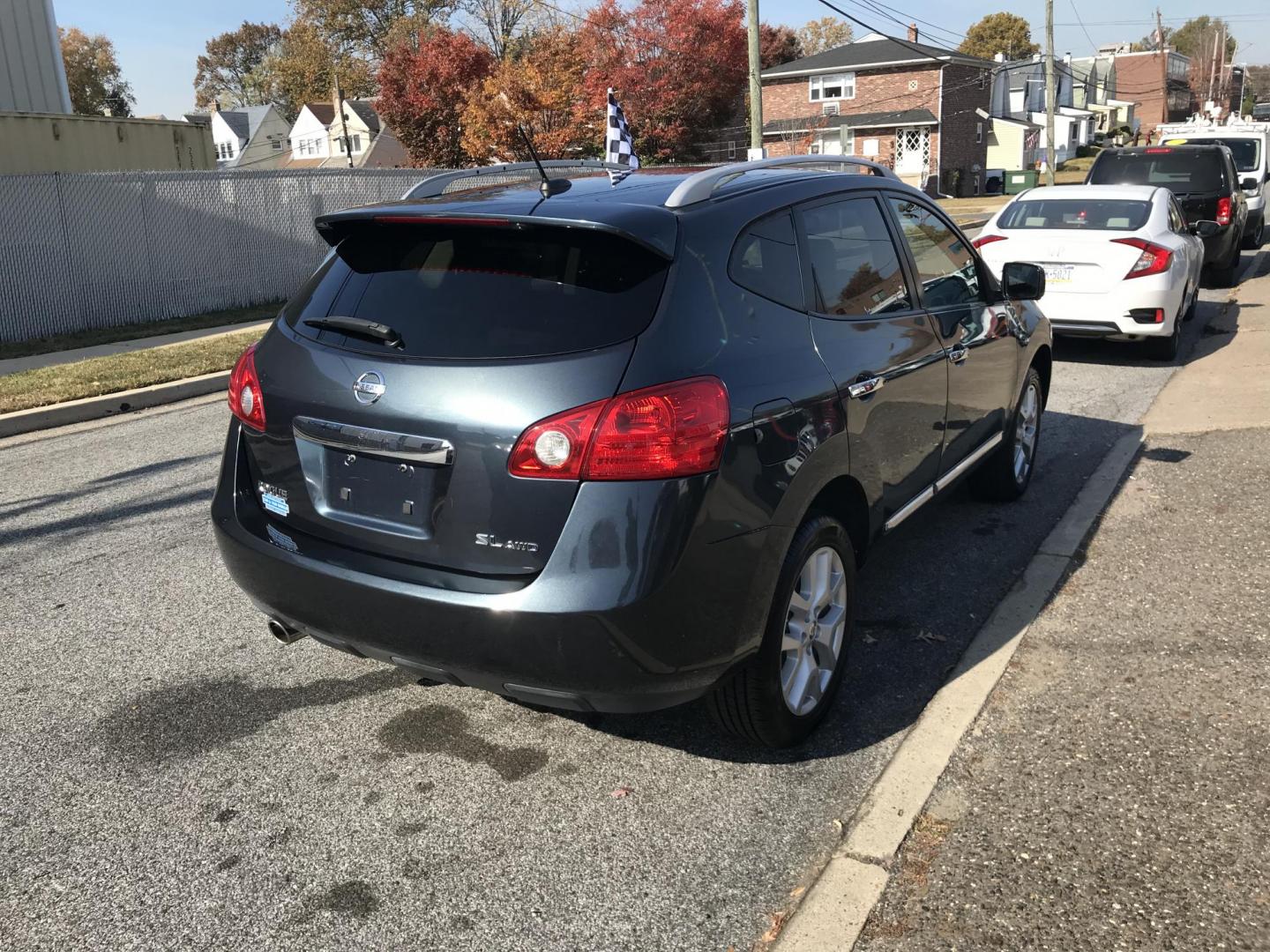 2013 Blue /Black Nissan Rogue SL AWD (JN8AS5MV3DW) with an 2.5L L4 DOHC 16V engine, Continuously Variable Transmission transmission, located at 577 Chester Pike, Prospect Park, PA, 19076, (610) 237-1015, 39.886154, -75.302338 - 2013 Nissan Rogue SL: Only 112k miles, all wheel drive, sunroof, backup camera, heated seats, new PA inspection, runs LIKE NEW! This vehicle comes inspected and has been given a bumper to bumper safety check. It is very clean, reliable, and well maintained. We offer a unique pay plan that is know - Photo#4