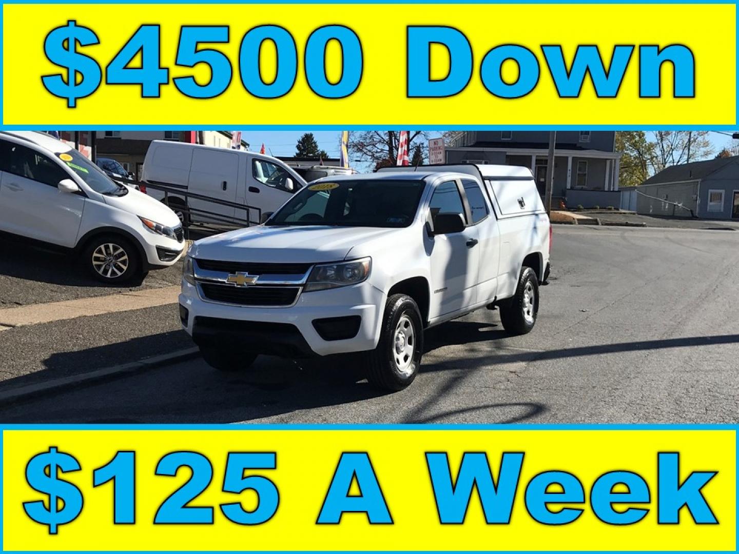 2018 White /Gray Chevrolet Colorado Work Truck Ext. Cab 4WD (1GCHTBEA0J1) with an 2.5L L4 DOHC 16V GAS engine, 6A transmission, located at 577 Chester Pike, Prospect Park, PA, 19076, (610) 237-1015, 39.886154, -75.302338 - 2018 Chevrolet Colorado: 4x4, extended cab, backup camera, new PA inspection, runs like new, FLEET MAINTAINED! This vehicle comes inspected and has been given a bumper to bumper safety check. It is very clean, reliable, and well maintained. We offer a unique pay plan that is known for being the e - Photo#0