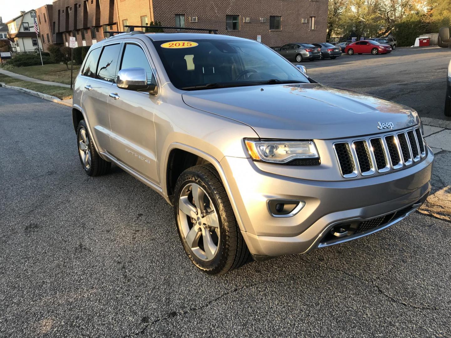 2015 Silver /Black Jeep Grand Cherokee Overland 4WD (1C4RJFCT3FC) with an 5.7L V8 OHV 16V engine, 8-Speed Automatic transmission, located at 577 Chester Pike, Prospect Park, PA, 19076, (610) 237-1015, 39.886154, -75.302338 - 2015 Jeep Grand Cherokee Overland: Sunroof, backup camera, trailer hitch, black leather interior, 4x4, SUPER CLEAN and runs LIKE NEW! This vehicle comes inspected and has been given a bumper to bumper safety check. It is very clean, reliable, and well maintained. We offer a unique pay plan that i - Photo#2