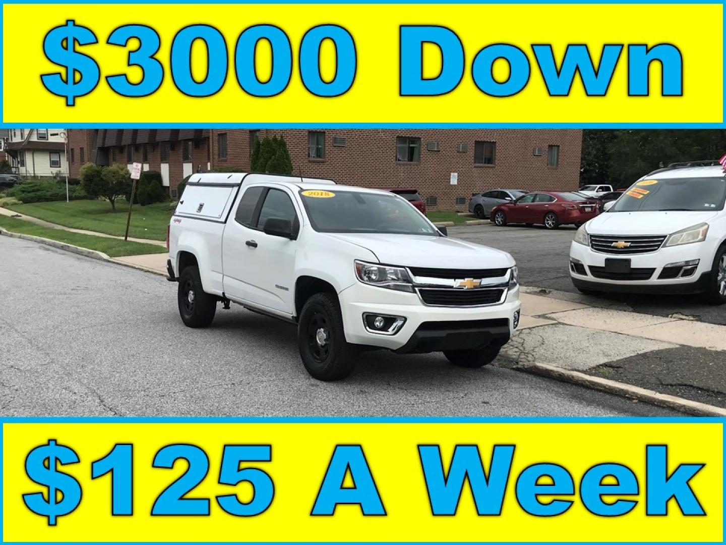 2018 White /Gray Chevrolet Colorado Work Truck Ext. Cab 4WD (1GCHTBEA0J1) with an 2.5L L4 DOHC 16V GAS engine, 6A transmission, located at 577 Chester Pike, Prospect Park, PA, 19076, (610) 237-1015, 39.886154, -75.302338- Photo#0