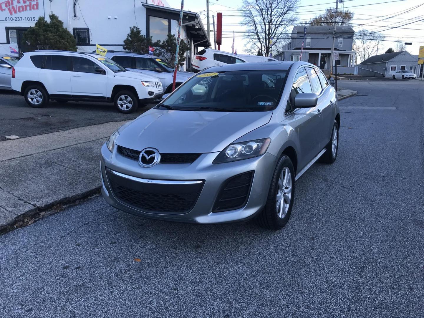 2011 Gray /Gray Mazda CX-7 s Touring AWD (JM3ER4CL3B0) with an 2.3L L4 DOHC 16V TURBO engine, 6-Speed Automatic transmission, located at 577 Chester Pike, Prospect Park, PA, 19076, (610) 237-1015, 39.886154, -75.302338 - 2011 Mazda CX-7 Touring: Only 88k miles, sunroof, backup camera, black leather interior, runs EXCELLENT! This vehicle comes inspected and has been given a bumper to bumper safety check. It is very clean, reliable, and well maintained. We offer a unique pay plan that is known for being the easiest - Photo#2