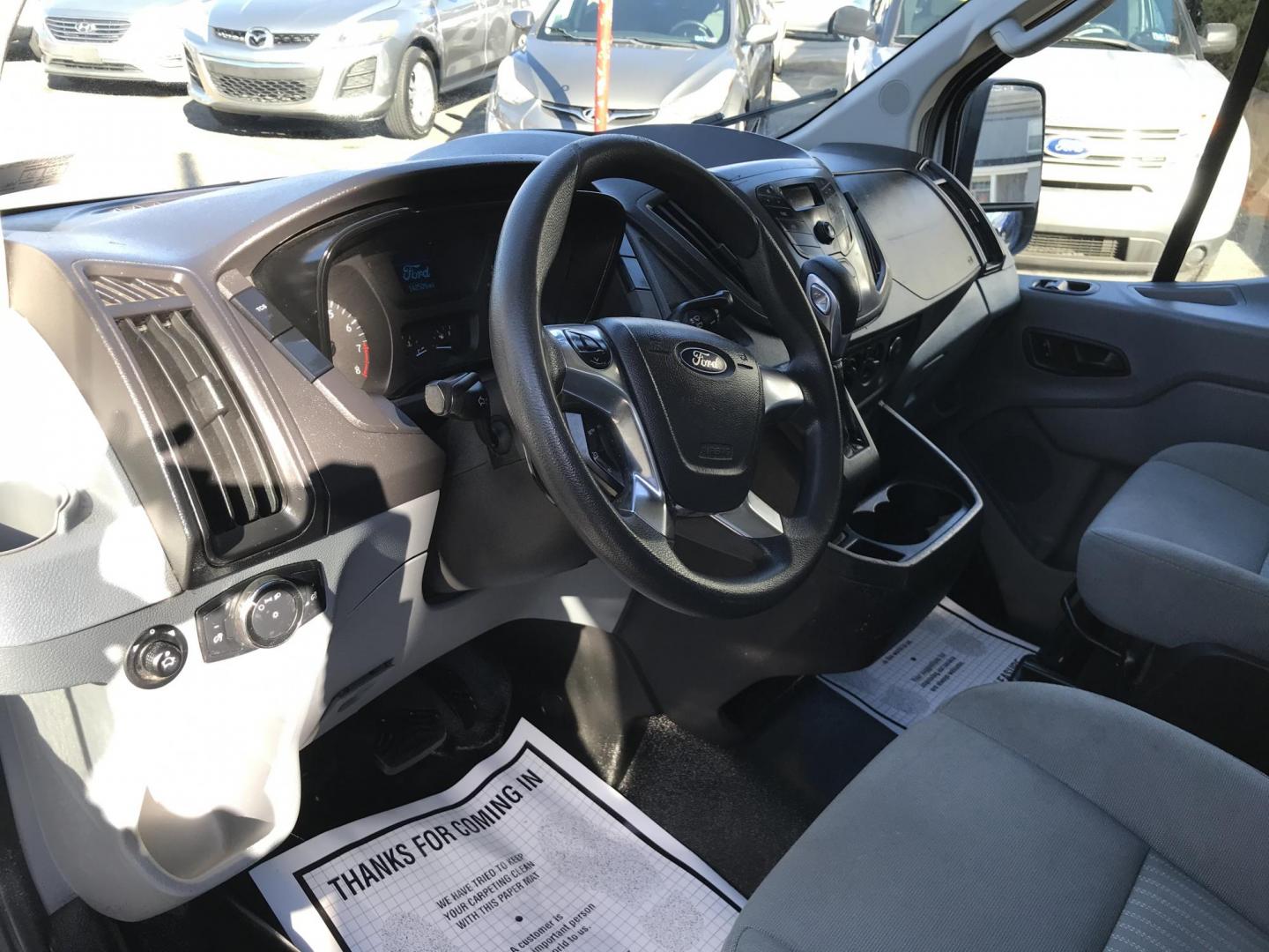 2016 White /Gray Ford Transit 250 Van Low Roof 60/40 Pass.130-in. WB (1FTYR1ZM7GK) with an 3.7L V6 DOHC 24V engine, 6A transmission, located at 577 Chester Pike, Prospect Park, PA, 19076, (610) 237-1015, 39.886154, -75.302338 - Photo#9