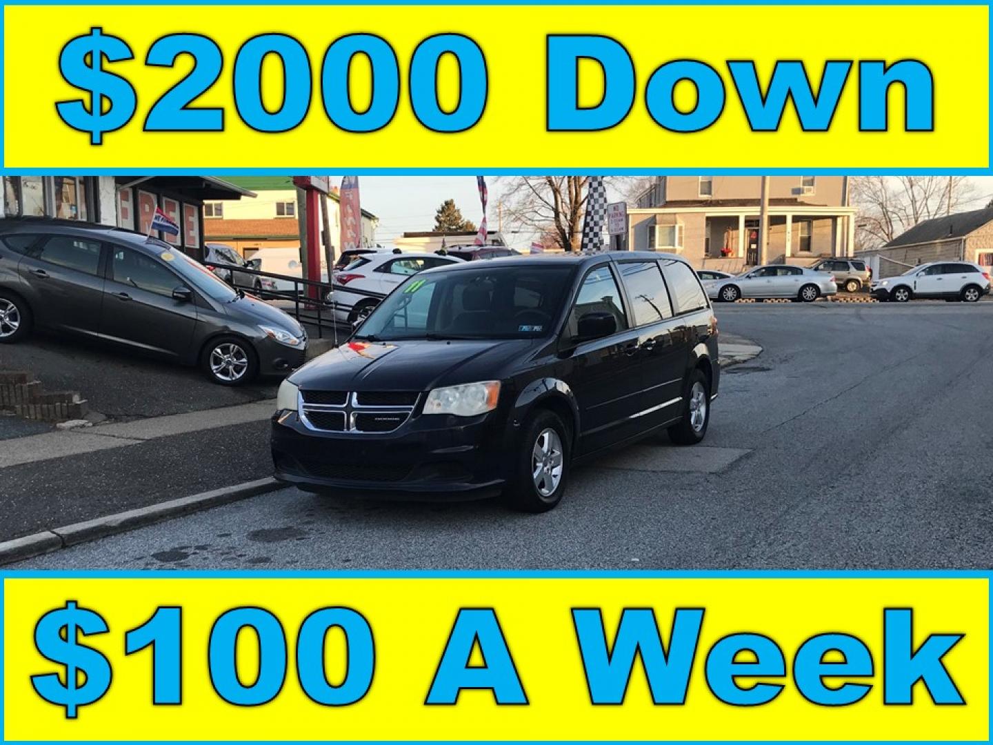 2011 Black /Black Dodge Grand Caravan Mainstreet (2D4RN3DG6BR) with an 3.6L V6 DOHC 24V engine, 6-Speed Automatic transmission, located at 577 Chester Pike, Prospect Park, PA, 19076, (610) 237-1015, 39.886154, -75.302338 - Photo#0