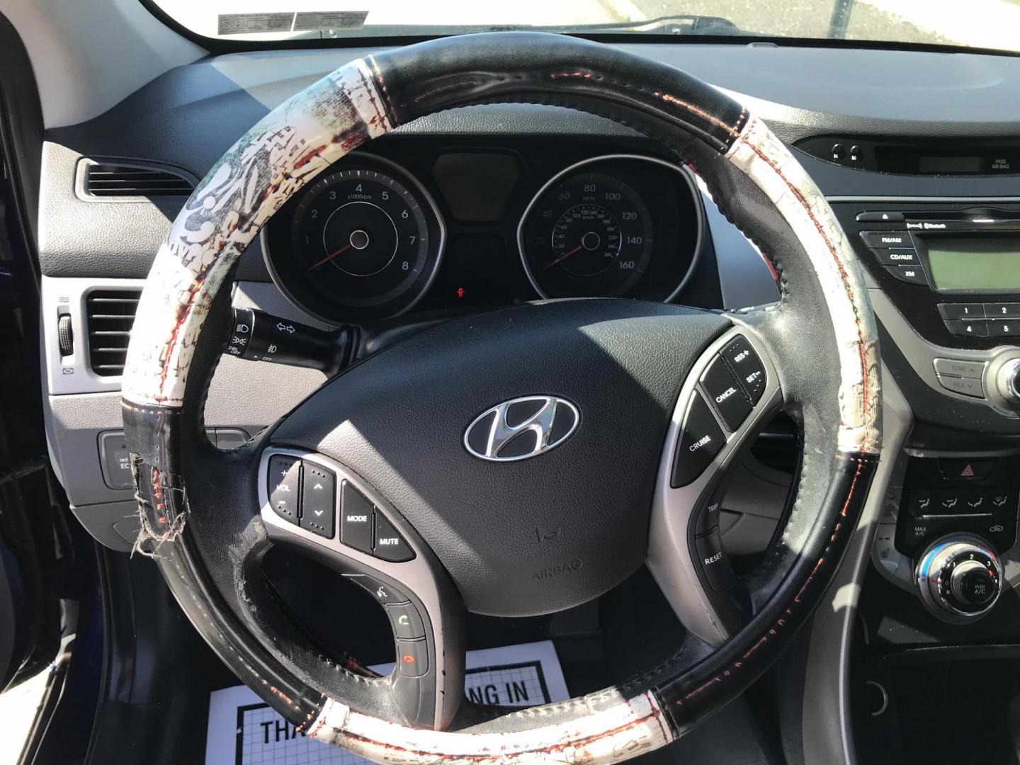 2013 Blue /Gray Hyundai Elantra Limited (5NPDH4AE5DH) with an 1.8L L4 DOHC 16V engine, 6-Speed Automatic transmission, located at 577 Chester Pike, Prospect Park, PA, 19076, (610) 237-1015, 39.886154, -75.302338 - Photo#10