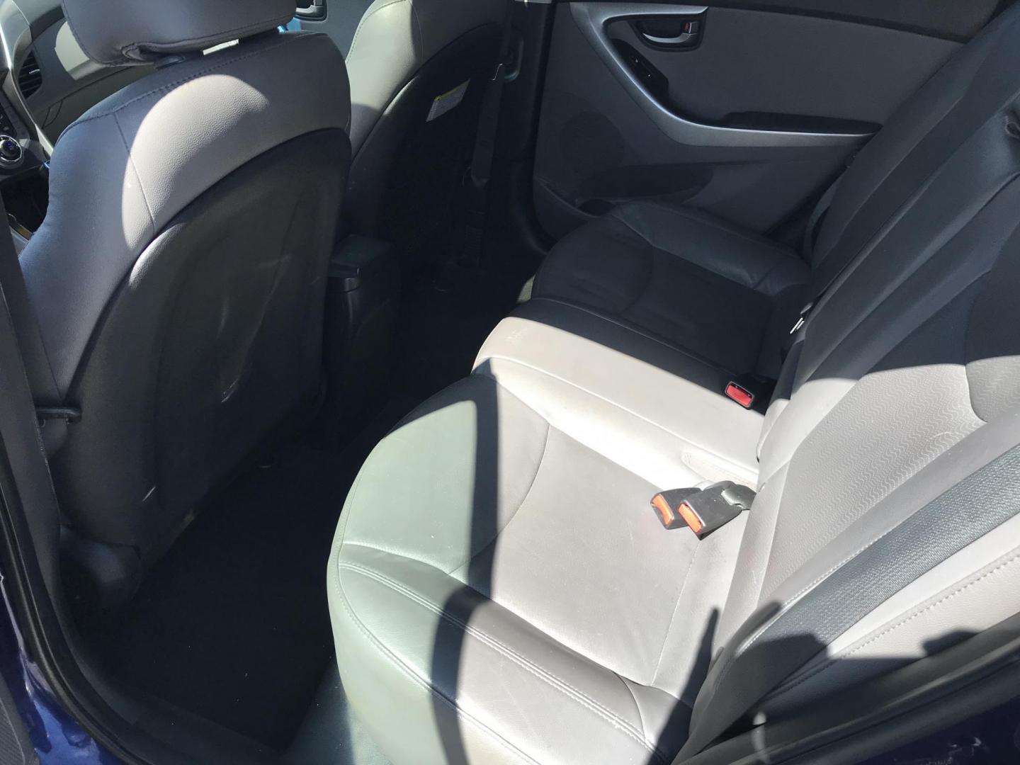 2013 Blue /Gray Hyundai Elantra Limited (5NPDH4AE5DH) with an 1.8L L4 DOHC 16V engine, 6-Speed Automatic transmission, located at 577 Chester Pike, Prospect Park, PA, 19076, (610) 237-1015, 39.886154, -75.302338 - Photo#14