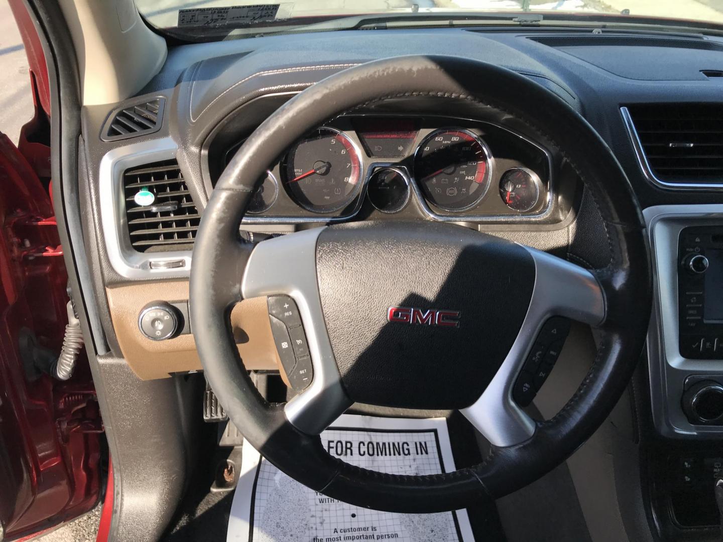 2015 Red /Gray GMC Acadia SLT-1 AWD (1GKKVRKD6FJ) with an 3.6L V6 DOHC 24V engine, 6-Speed Automatic transmission, located at 577 Chester Pike, Prospect Park, PA, 19076, (610) 237-1015, 39.886154, -75.302338 - Photo#13