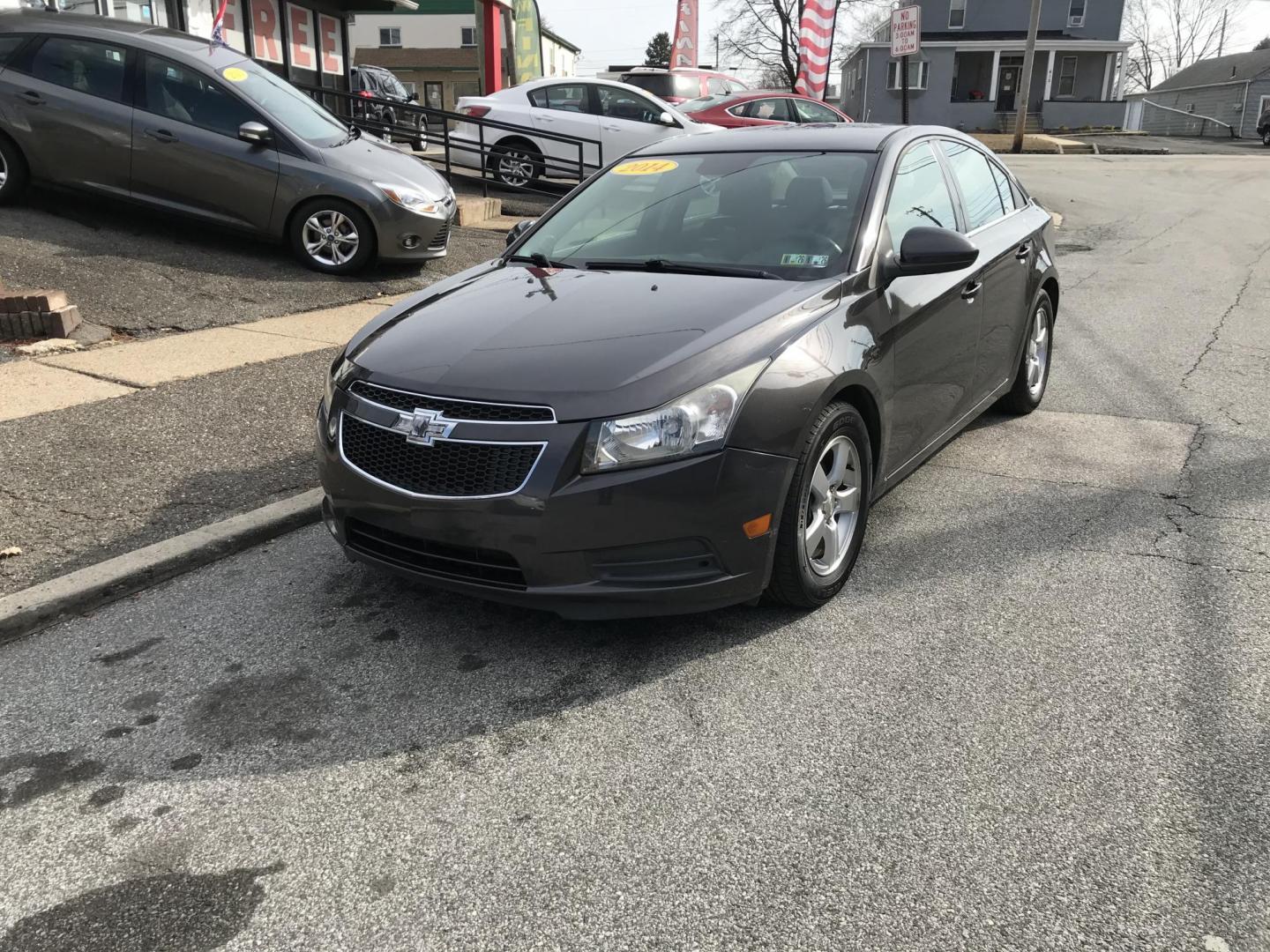 2014 Gray /Black Chevrolet Cruze 1LT Auto (1G1PC5SB7E7) with an 1.4L L4 DOHC 16V TURBO engine, 6-Speed Automatic transmission, located at 577 Chester Pike, Prospect Park, PA, 19076, (610) 237-1015, 39.886154, -75.302338 - Photo#1