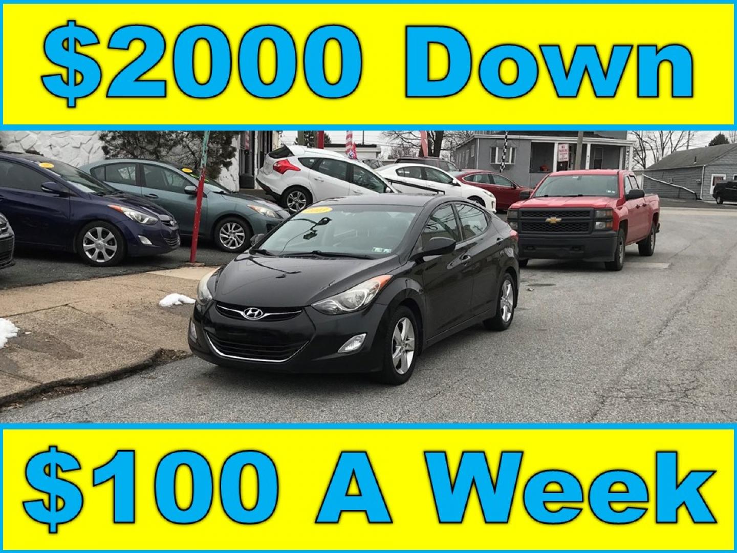 2013 Black /Gray Hyundai Elantra GLS A/T (KMHDH4AEXDU) with an 1.8L L4 DOHC 16V engine, 6-Speed Automatic transmission, located at 577 Chester Pike, Prospect Park, PA, 19076, (610) 237-1015, 39.886154, -75.302338 - Photo#0
