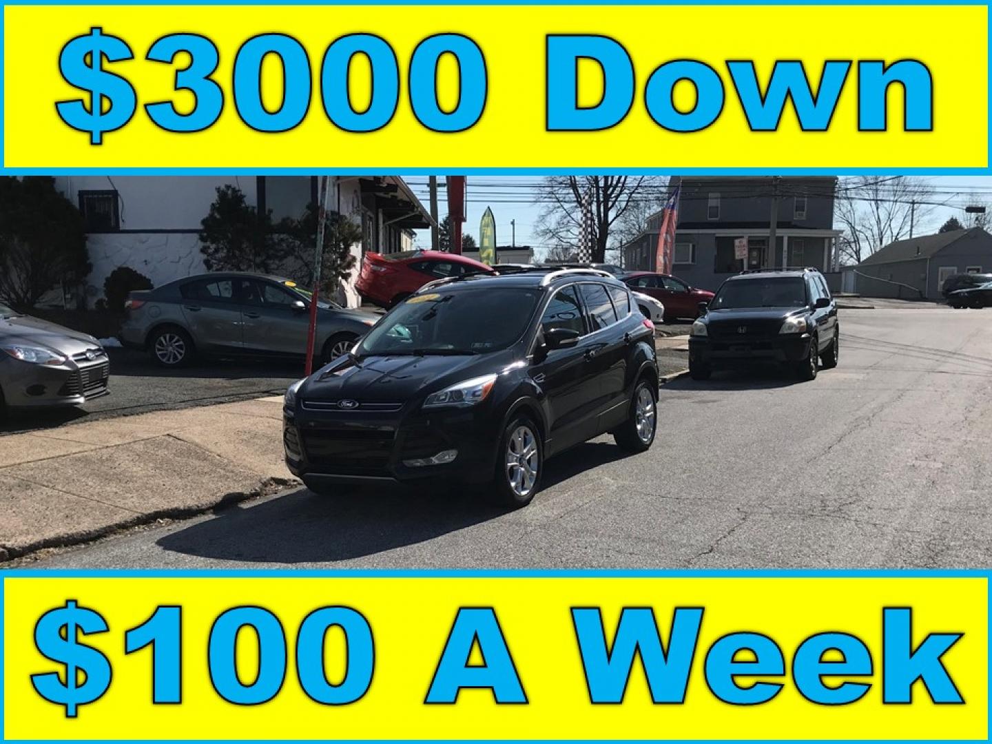 2014 Black /Black Ford Escape Titanium 4WD (1FMCU9J90EU) with an 2.0L L4 DOHC 16V engine, 6-Speed Automatic transmission, located at 577 Chester Pike, Prospect Park, PA, 19076, (610) 237-1015, 39.886154, -75.302338 - 2013 Ford Escape Titanium: Navigation system, backup camera, 4x4, new PA inspection, runs LIKE NEW! This vehicle comes inspected and has been given a bumper to bumper safety check. It is very clean, reliable, and well maintained. We offer a unique pay plan that is known for being the easiest and - Photo#0