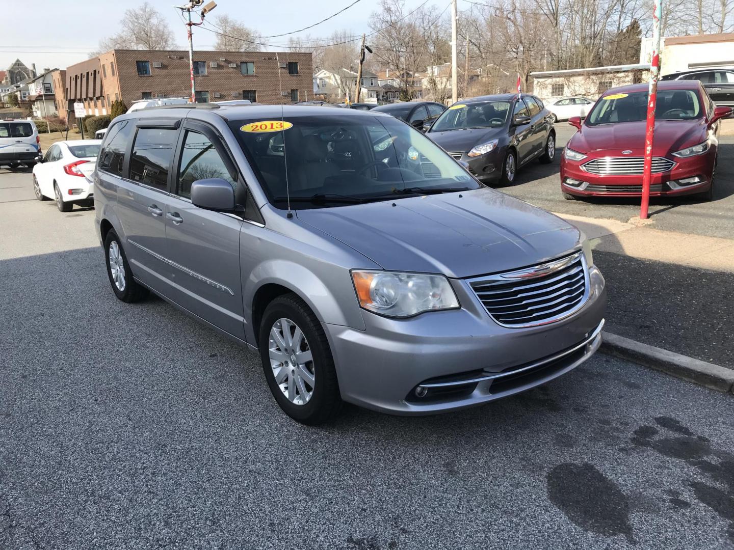 2013 Silver /Gray Chrysler Town & Country Touring (2C4RC1BG4DR) with an 3.6L V6 DOHC 24V engine, 6-Speed Automatic transmission, located at 577 Chester Pike, Prospect Park, PA, 19076, (610) 237-1015, 39.886154, -75.302338 - Photo#1