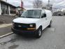 2017 White /Gray Chevrolet Express 2500 Cargo (1GCWGAFF2H1) with an 4.8L V8 FFV engine, 6A transmission, located at 577 Chester Pike, Prospect Park, PA, 19076, (610) 237-1015, 39.886154, -75.302338 - 2017 Chevrolet Express 2500 Cargo Van: Ladder racks, shelving, partition, cages over windows, new PA inspection, FLEET MAINTAINED, runs LIKE NEW! This vehicle comes inspected and has been given a bumper to bumper safety check. It is very clean, reliable, and well maintained. We offer a unique pay - Photo#1