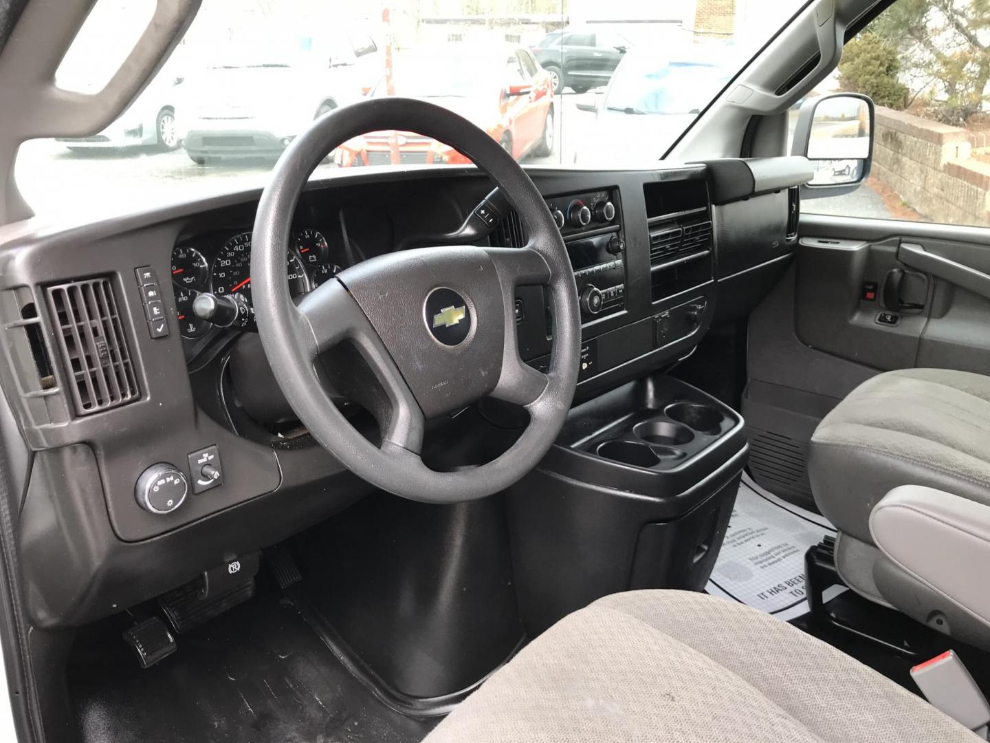 2017 White /Gray Chevrolet Express 2500 Cargo (1GCWGAFF2H1) with an 4.8L V8 FFV engine, 6A transmission, located at 577 Chester Pike, Prospect Park, PA, 19076, (610) 237-1015, 39.886154, -75.302338 - 2017 Chevrolet Express 2500 Cargo Van: Ladder racks, shelving, partition, cages over windows, new PA inspection, FLEET MAINTAINED, runs LIKE NEW! This vehicle comes inspected and has been given a bumper to bumper safety check. It is very clean, reliable, and well maintained. We offer a unique pay - Photo#11