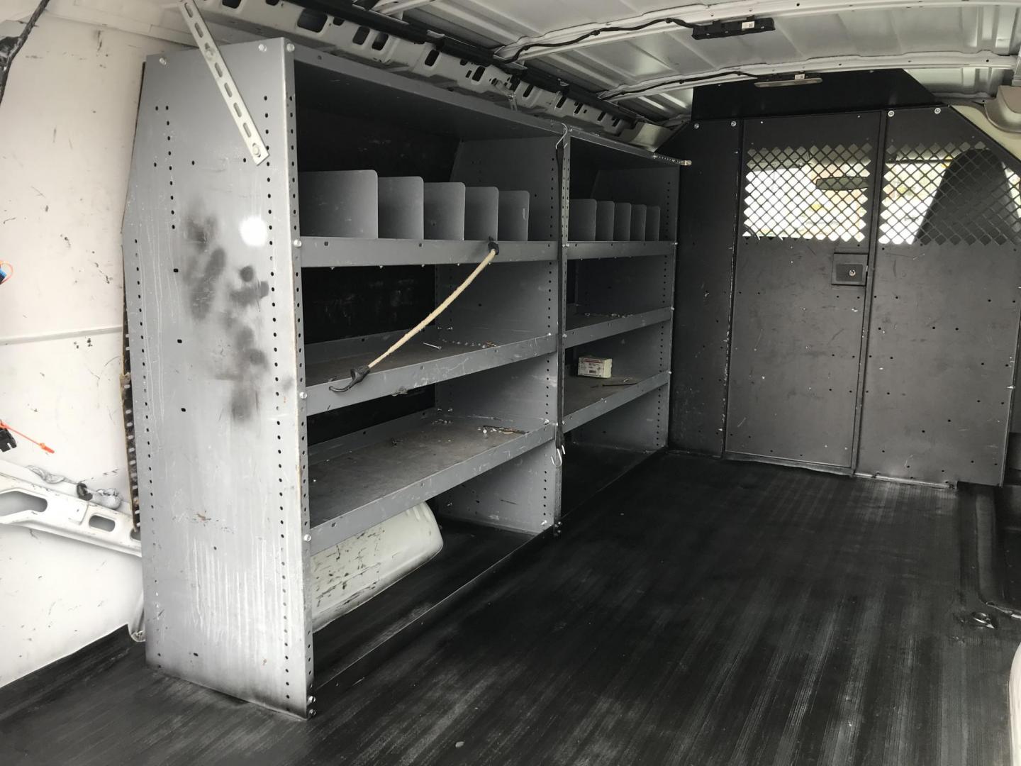 2017 White /Gray Chevrolet Express 2500 Cargo (1GCWGAFF2H1) with an 4.8L V8 FFV engine, 6A transmission, located at 577 Chester Pike, Prospect Park, PA, 19076, (610) 237-1015, 39.886154, -75.302338 - 2017 Chevrolet Express 2500 Cargo Van: Ladder racks, shelving, partition, cages over windows, new PA inspection, FLEET MAINTAINED, runs LIKE NEW! This vehicle comes inspected and has been given a bumper to bumper safety check. It is very clean, reliable, and well maintained. We offer a unique pay - Photo#15
