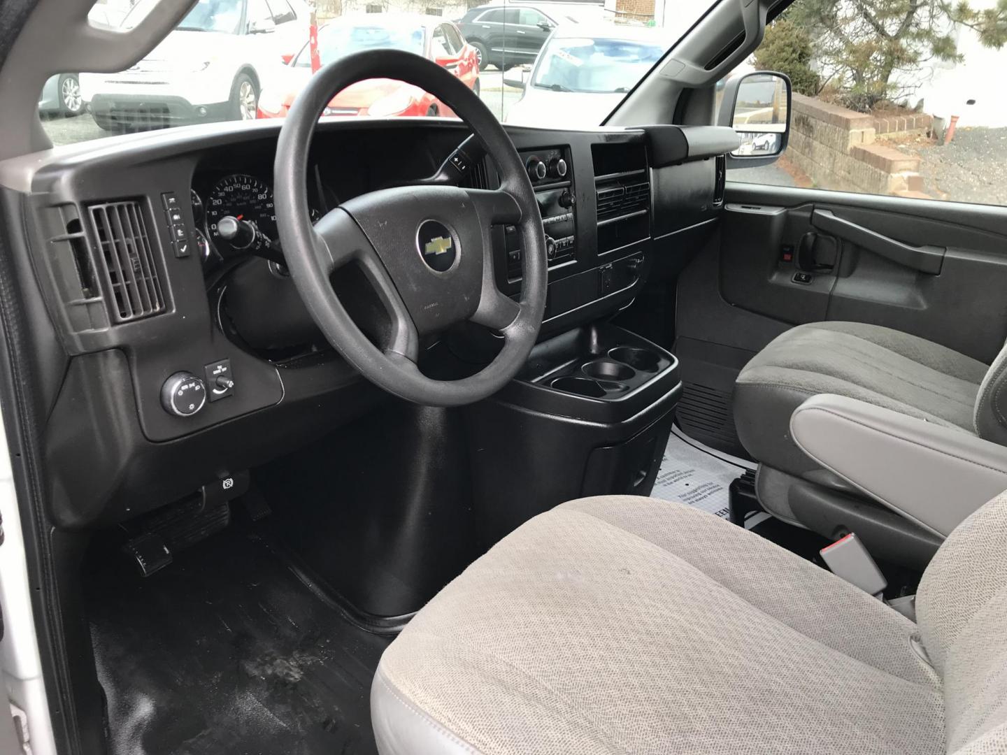 2017 White /Gray Chevrolet Express 2500 Cargo (1GCWGAFF2H1) with an 4.8L V8 FFV engine, 6A transmission, located at 577 Chester Pike, Prospect Park, PA, 19076, (610) 237-1015, 39.886154, -75.302338 - 2017 Chevrolet Express 2500 Cargo Van: Ladder racks, shelving, partition, cages over windows, new PA inspection, FLEET MAINTAINED, runs LIKE NEW! This vehicle comes inspected and has been given a bumper to bumper safety check. It is very clean, reliable, and well maintained. We offer a unique pay - Photo#7