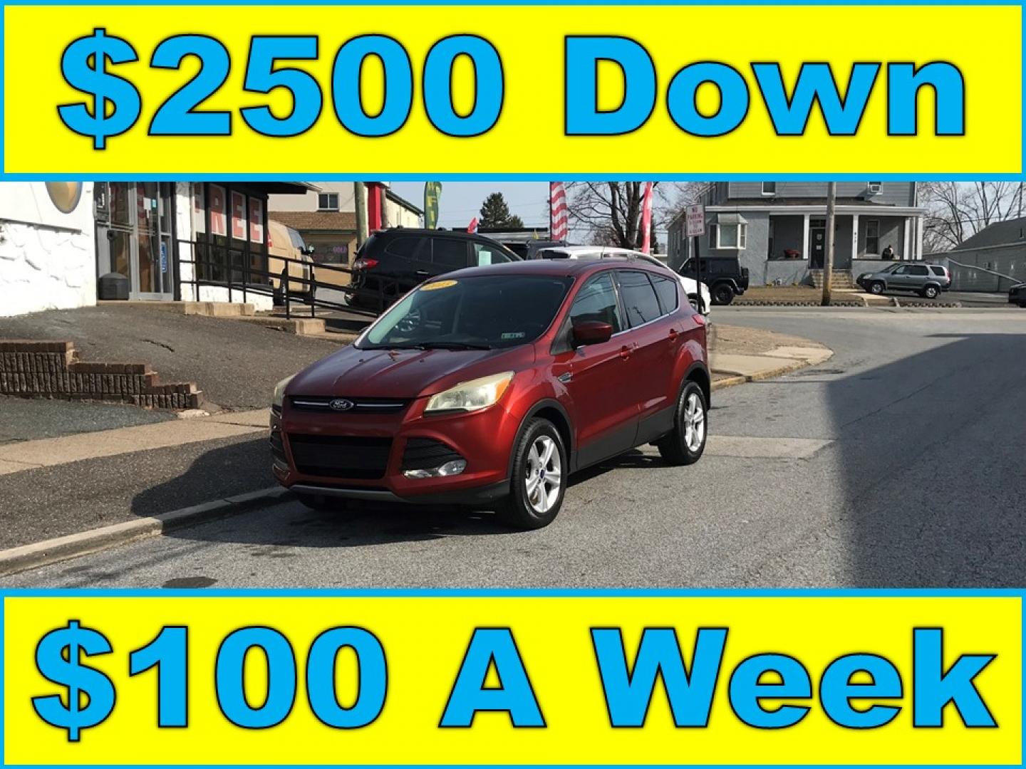 2015 Red /Gray Ford Escape SE 4WD (1FMCU9GX1FU) with an 1.6L L4 DOHC 16V engine, 6-Speed Automatic transmission, located at 577 Chester Pike, Prospect Park, PA, 19076, (610) 237-1015, 39.886154, -75.302338 - 2015 Ford Escape SE: Only 115k miles, 4x4, new PA inspection, great on gas, SUPER CLEAN, runs LIKE NEW! This vehicle comes inspected and has been given a bumper to bumper safety check. It is very clean, reliable, and well maintained. We offer a unique pay plan that is known for being the easiest - Photo#0