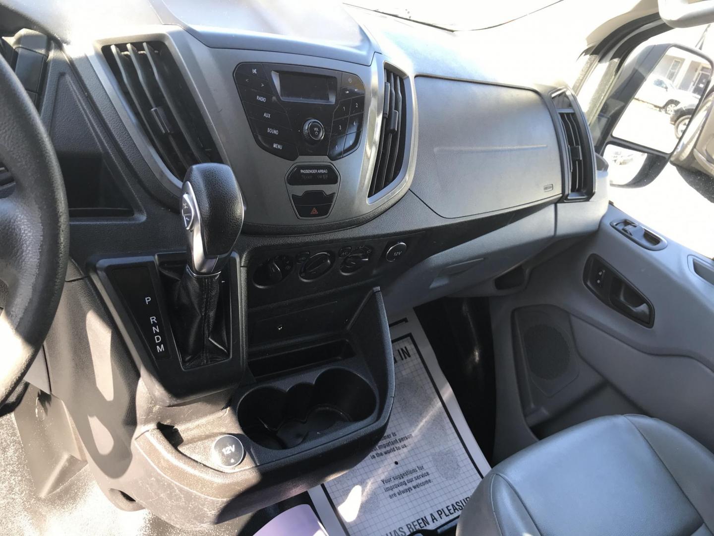 2017 White /Gray Ford Transit 150 Van Low Roof 60/40 Pass. 130-in. WB (1FTYE1ZMXHK) with an 3.7L V6 DOHC 24V engine, 6A transmission, located at 577 Chester Pike, Prospect Park, PA, 19076, (610) 237-1015, 39.886154, -75.302338 - 2017 Ford Transit 150: Ladder racks, multiple pieces of shelving, no side or rear windows, backup camera, FLEET MAINTAINED, runs LIKE NEW! This vehicle comes inspected and has been given a bumper to bumper safety check. It is very clean, reliable, and well maintained. We offer a unique pay plan t - Photo#13