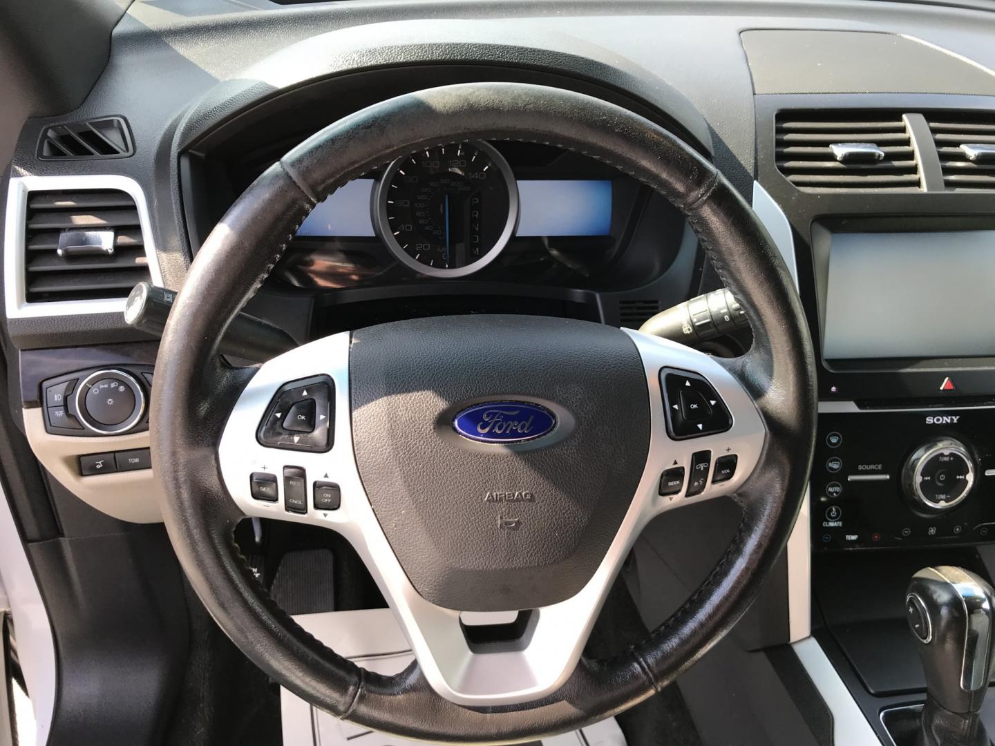 2014 White /Tan Ford Explorer Limited 4WD (1FM5K8F86EG) with an 3.5L V6 DOHC 24V engine, 6-Speed Automatic transmission, located at 577 Chester Pike, Prospect Park, PA, 19076, (610) 237-1015, 39.886154, -75.302338 - 2014 Ford Explorer LIMITED: Navigation system, sunroof, 3rd row seating, 4x4, SUPER CLEAN, runs LIKE NEW! This vehicle comes inspected and has been given a bumper to bumper safety check. It is very clean, reliable, and well maintained. We offer a unique pay plan that is known for being the easies- Photo#12