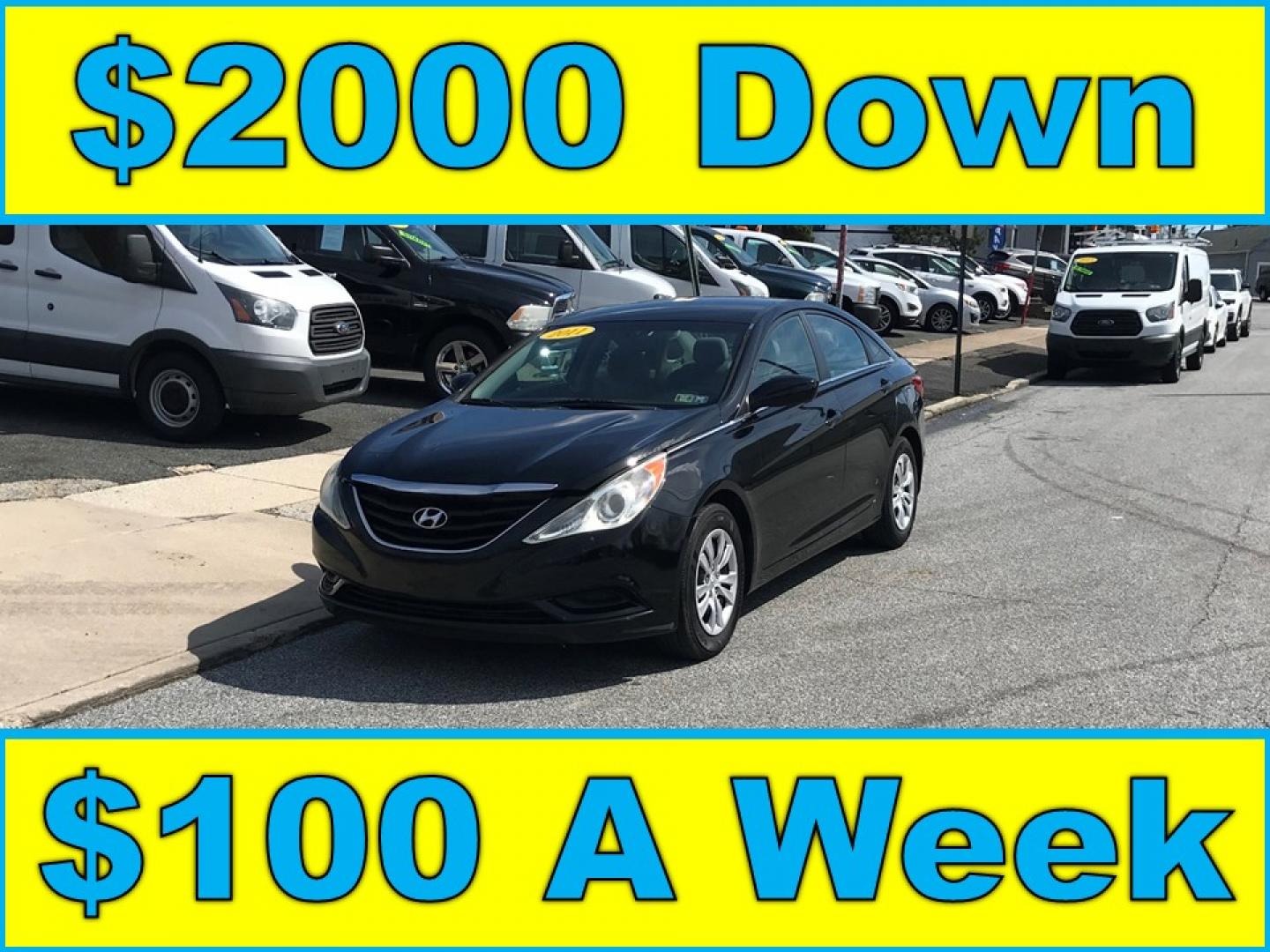 2011 Black /Gray Hyundai Sonata GLS Auto (5NPEB4AC7BH) with an 2.4L L4 DOHC 16V engine, 5-Speed Automatic transmission, located at 577 Chester Pike, Prospect Park, PA, 19076, (610) 237-1015, 39.886154, -75.302338 - Photo#0