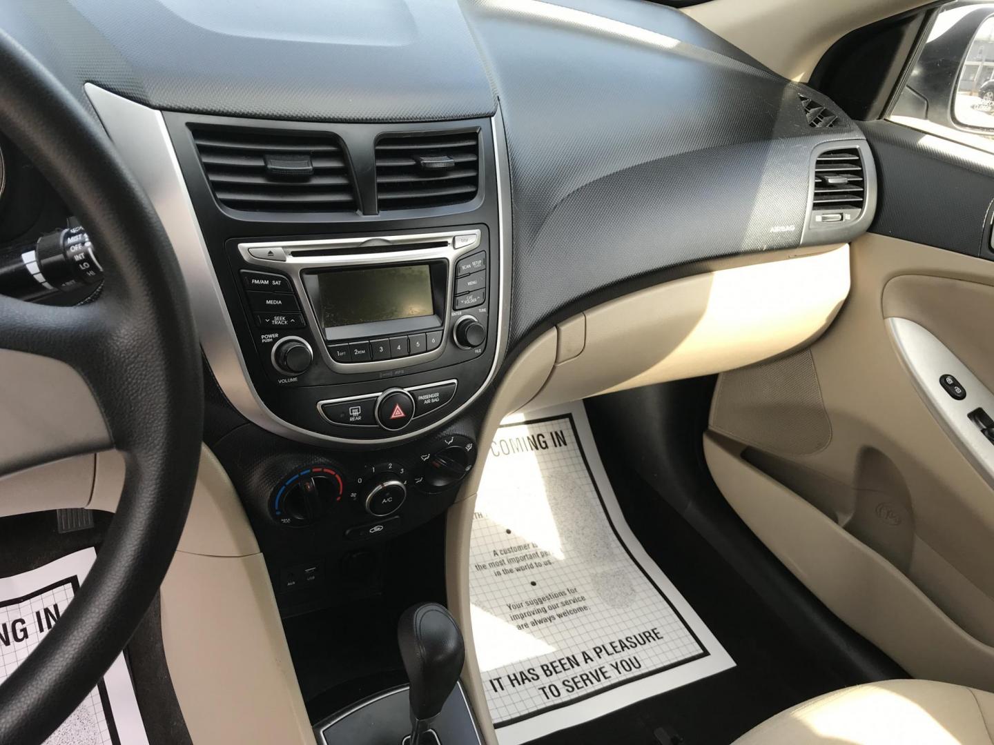 2017 White /Tan Hyundai Accent SE 4-Door (KMHCT4AE4HU) with an 1.6L L4 DOHC 16V engine, Automatic transmission, located at 577 Chester Pike, Prospect Park, PA, 19076, (610) 237-1015, 39.886154, -75.302338 - 2017 Hyundai Accent SE: Only 90k miles, great on gas, new PA inspection, SUPER CLEAN, runs LIKE NEW! This vehicle comes inspected and has been given a bumper to bumper safety check. It is very clean, reliable, and well maintained. We offer a unique pay plan that is known for being the easiest and - Photo#12