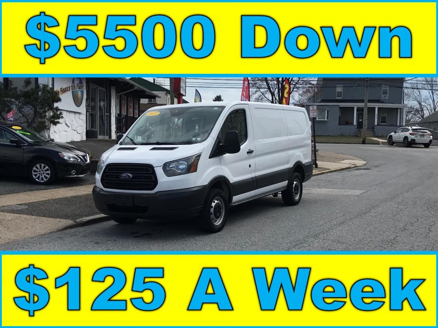 2017 White /Gray Ford Transit 250 Van Low Roof 60/40 Pass.130-in. WB (1FTYR1ZM2HK) with an 3.7L V6 DOHC 24V engine, 6A transmission, located at 577 Chester Pike, Prospect Park, PA, 19076, (610) 237-1015, 39.886154, -75.302338 - Photo#0