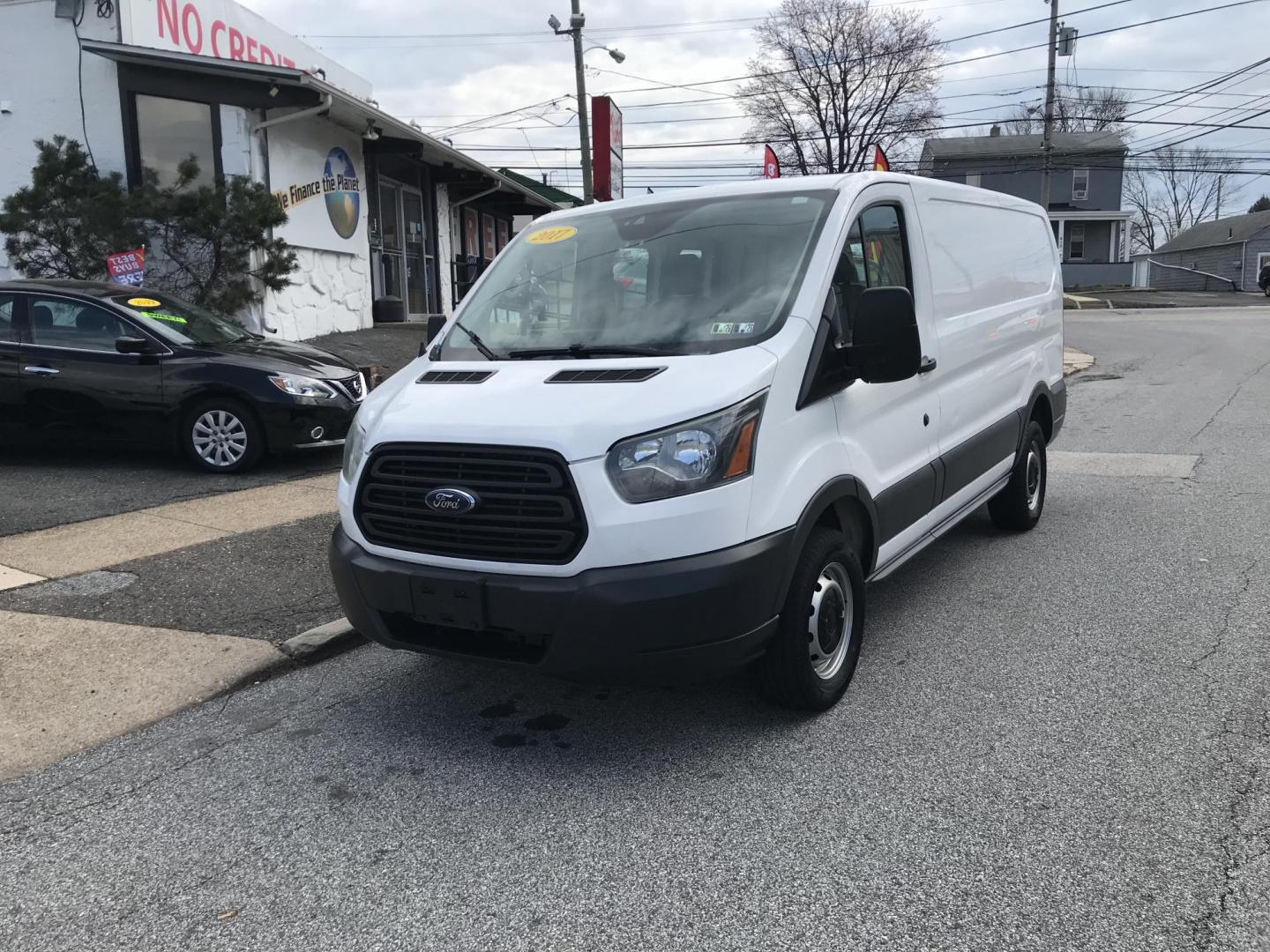 2017 White /Gray Ford Transit 250 Van Low Roof 60/40 Pass.130-in. WB (1FTYR1ZM2HK) with an 3.7L V6 DOHC 24V engine, 6A transmission, located at 577 Chester Pike, Prospect Park, PA, 19076, (610) 237-1015, 39.886154, -75.302338 - Photo#1
