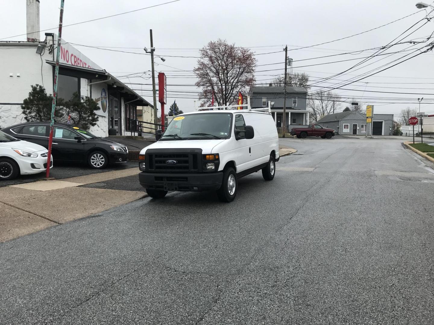 2011 White Ford E-Series Van E-250 (1FTNE2EW1BD) with an 4.6L V8 SOHC 16V engine, 4-Speed Automatic transmission, located at 577 Chester Pike, Prospect Park, PA, 19076, (610) 237-1015, 39.886154, -75.302338 - Photo#2