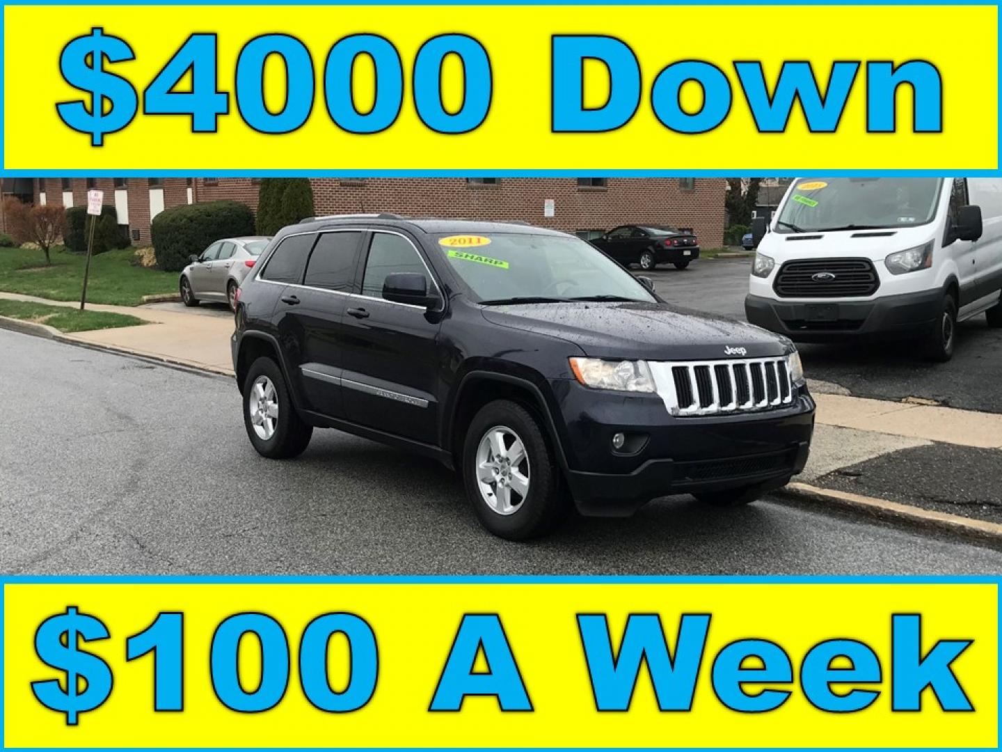2011 Blue /Gray Jeep Grand Cherokee Laredo 4WD (1J4RR4GG2BC) with an 3.6L V6 DOHC 24V engine, 5-Speed Automatic transmission, located at 577 Chester Pike, Prospect Park, PA, 19076, (610) 237-1015, 39.886154, -75.302338 - Photo#0