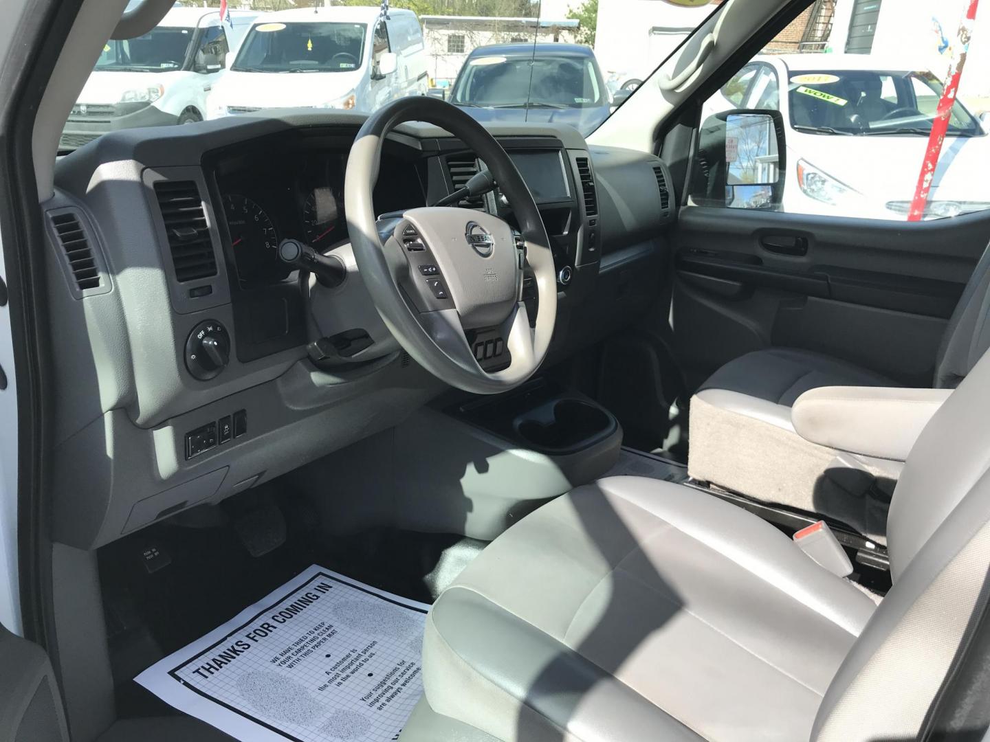 2020 White /Gray Nissan NV Cargo 1500 SV (1N6BF0KM6LN) with an 4.0L V6 engine, 5A transmission, located at 577 Chester Pike, Prospect Park, PA, 19076, (610) 237-1015, 39.886154, -75.302338 - 2020 Nissan NV 1500 Cargo Van: Shelving, backup camera, partition, no side or rear windows, new PA inspection, FLEET MAINTAINED, runs LIKE NEW! This vehicle comes inspected and has been given a bumper to bumper safety check. It is very clean, reliable, and well maintained. We offer a unique pay p - Photo#7