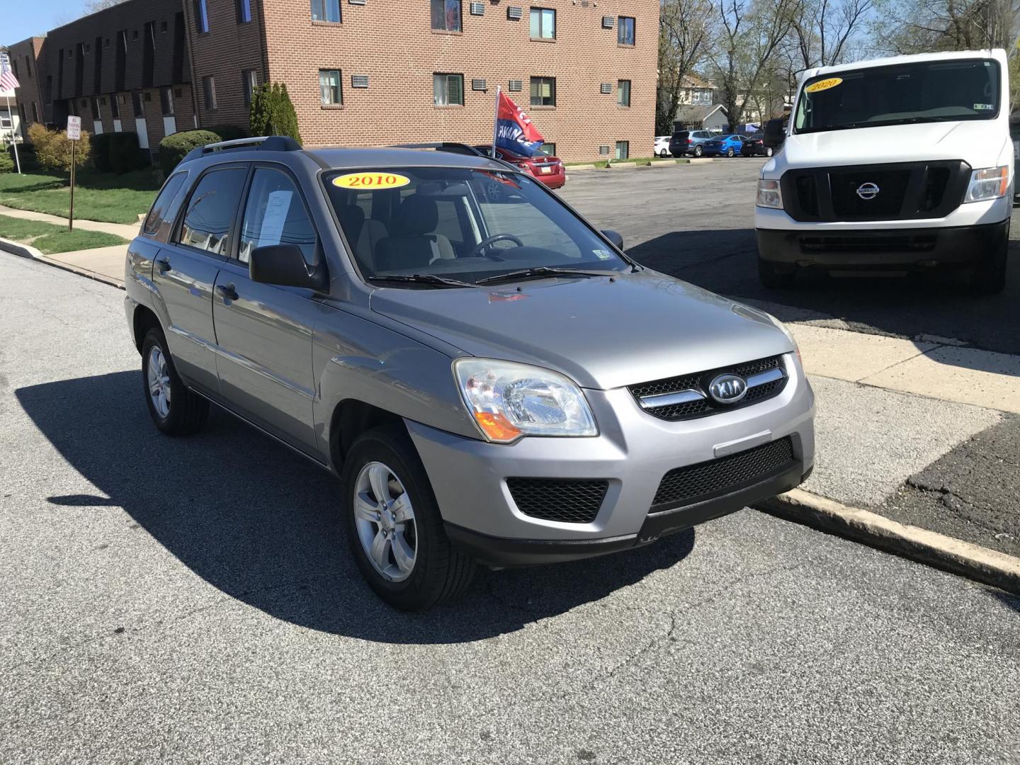 2010 Gray /Gray Kia Sportage LX (KNDKG3A48A7) with an 2.0L L4 DOHC 16V engine, 4-Speed Automatic transmission, located at 577 Chester Pike, Prospect Park, PA, 19076, (610) 237-1015, 39.886154, -75.302338 - Photo#1
