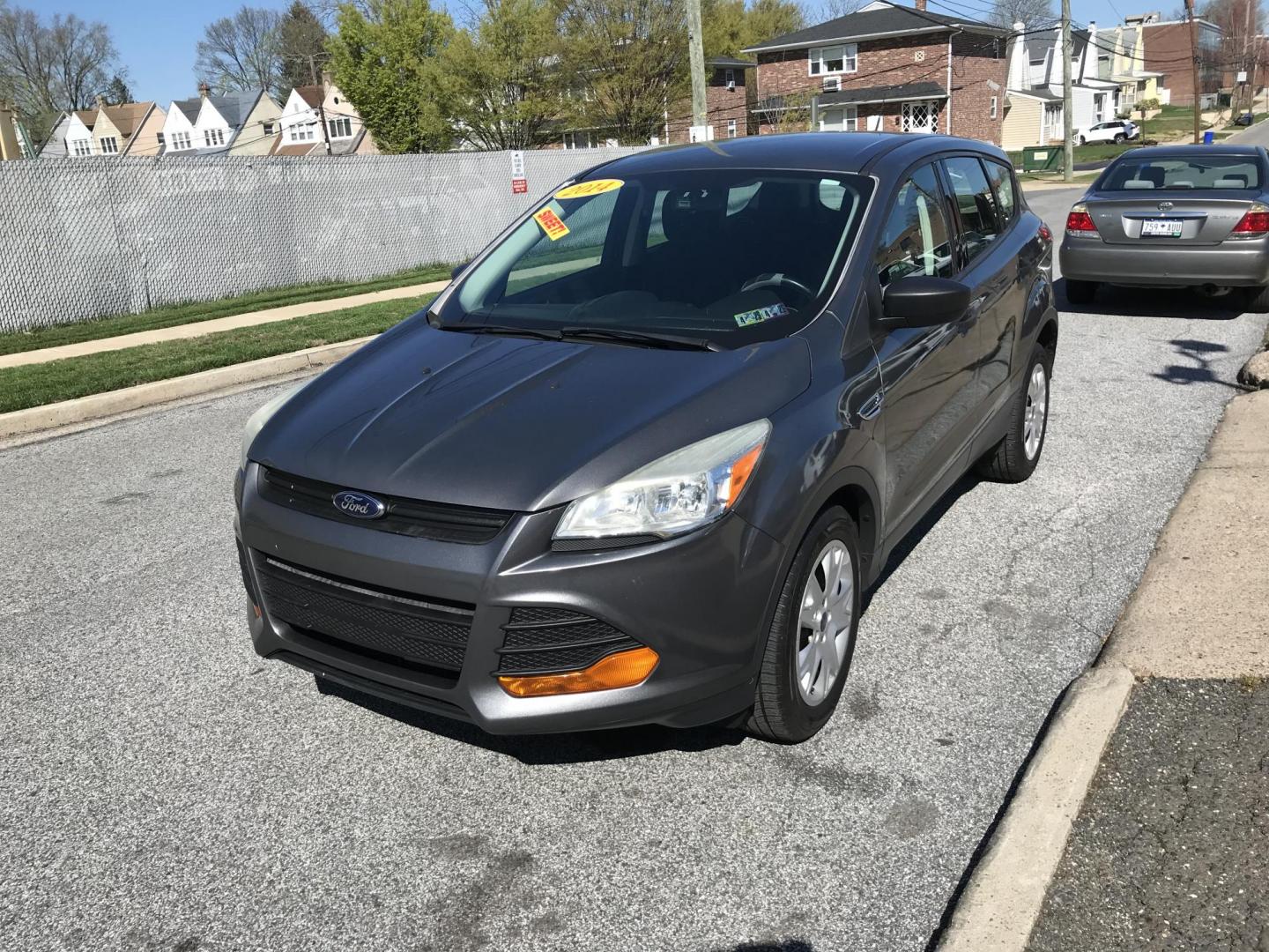 2014 Gray /Gray Ford Escape S FWD (1FMCU0F72EU) with an 2.5L L4 DOHC 16V engine, 6-Speed Automatic transmission, located at 577 Chester Pike, Prospect Park, PA, 19076, (610) 237-1015, 39.886154, -75.302338 - 2014 Ford Escape S: Backup camera, only 121k miles, new PA inspection, great on gas, runs LIKE NEW! This vehicle comes inspected and has been given a bumper to bumper safety check. It is very clean, reliable, and well maintained. We offer a unique pay plan that is known for being the easiest and - Photo#2