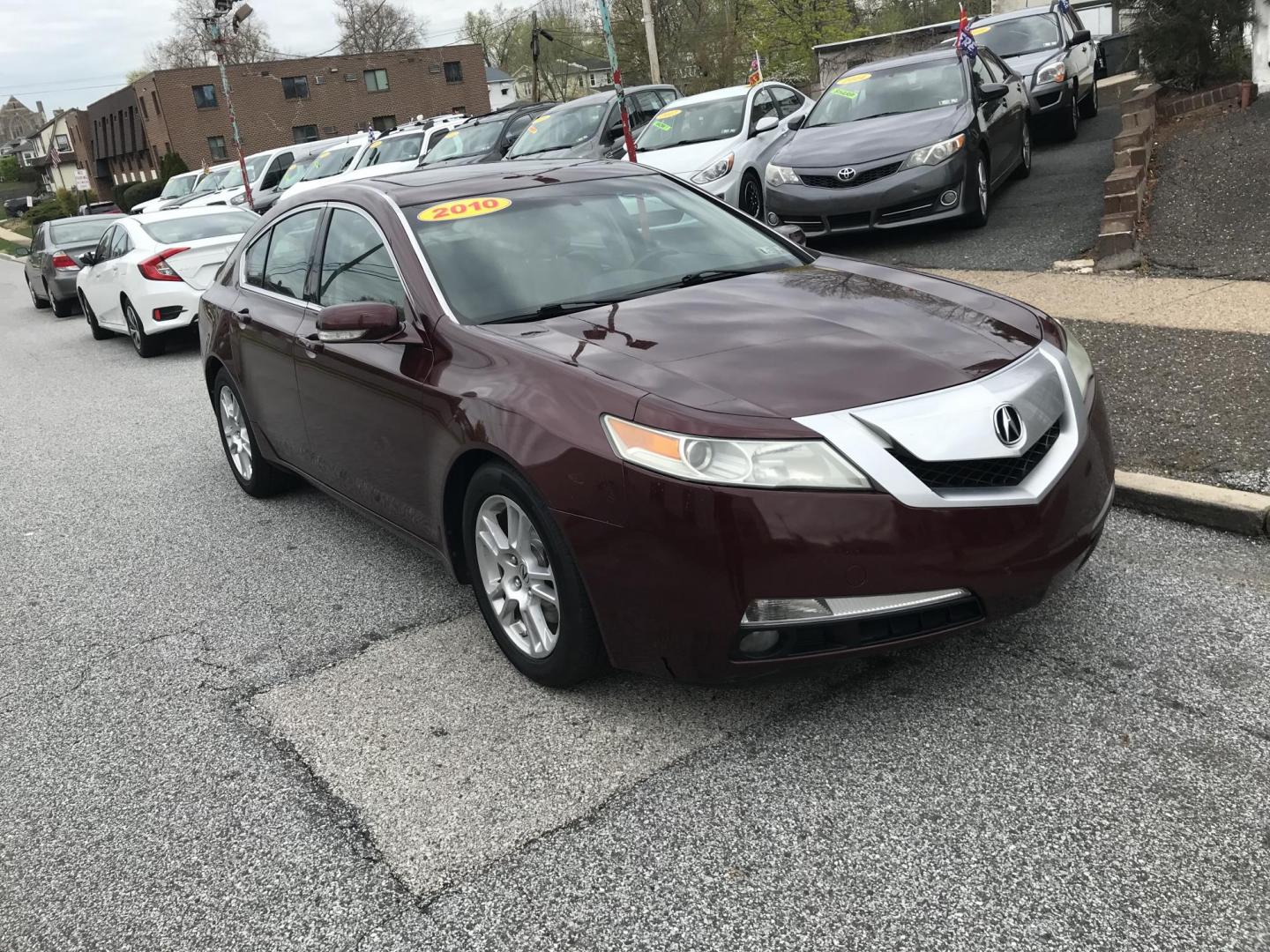 2010 Maroon /Black Acura TL 5-Speed AT (19UUA8F21AA) with an 3.5L V6 SOHC 24V engine, 5-Speed Automatic transmission, located at 577 Chester Pike, Prospect Park, PA, 19076, (610) 237-1015, 39.886154, -75.302338 - 2010 Acura TL: Sunroof, new PA inspection, black leather interior, fully loaded, runs LIKE NEW! This vehicle comes inspected and has been given a bumper to bumper safety check. It is very clean, reliable, and well maintained. We offer a unique pay plan that is known for being the easiest and fast - Photo#4