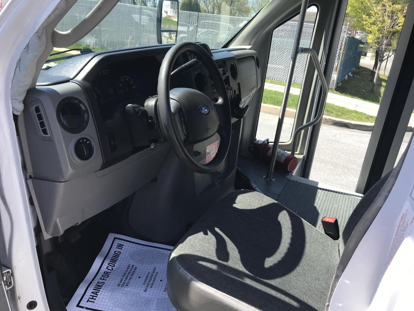 2016 White /Gray Ford Econoline E450 (1FDFE4FS3GD) with an 6.8L V10 SOHC 20V engine, Automatic transmission, located at 577 Chester Pike, Prospect Park, PA, 19076, (610) 237-1015, 39.886154, -75.302338 - 2016 Ford Econoline E-450 Shuttle Bus: 14 passenger seats plus driver, luggage holders, SUPER CLEAN, runs GREAT! - Photo#4