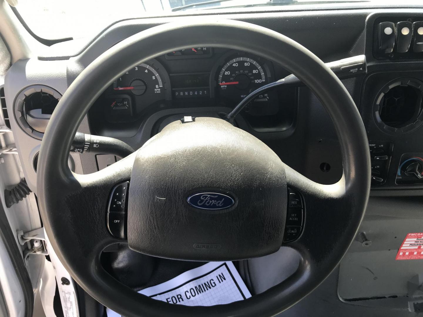 2016 White /Gray Ford Econoline E450 (1FDFE4FS3GD) with an 6.8L V10 SOHC 20V engine, Automatic transmission, located at 577 Chester Pike, Prospect Park, PA, 19076, (610) 237-1015, 39.886154, -75.302338 - 2016 Ford Econoline E-450 Shuttle Bus: 14 passenger seats plus driver, luggage holders, SUPER CLEAN, runs GREAT! - Photo#5