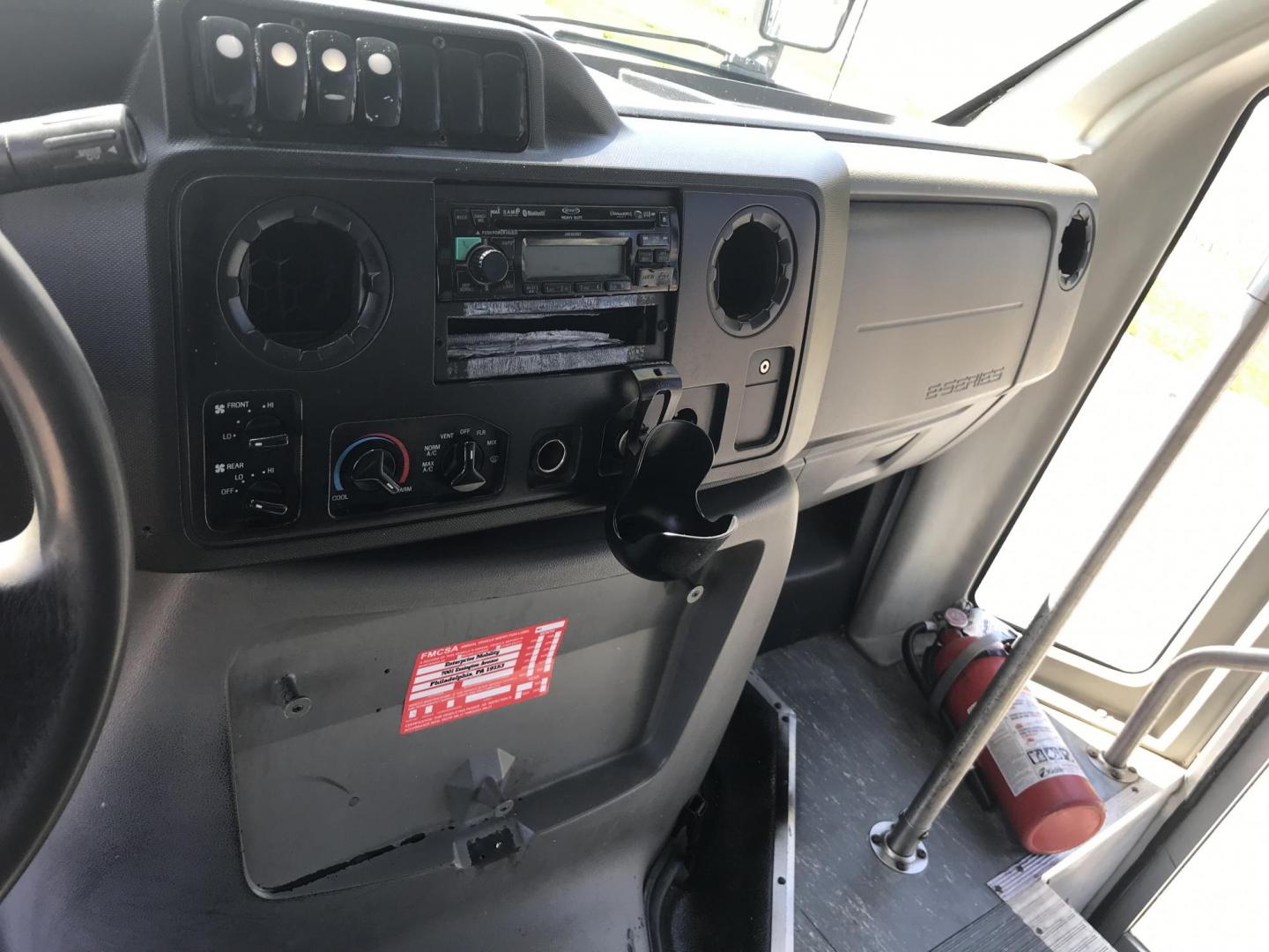 2016 White /Gray Ford Econoline E450 (1FDFE4FS3GD) with an 6.8L V10 SOHC 20V engine, Automatic transmission, located at 577 Chester Pike, Prospect Park, PA, 19076, (610) 237-1015, 39.886154, -75.302338 - 2016 Ford Econoline E-450 Shuttle Bus: 14 passenger seats plus driver, luggage holders, SUPER CLEAN, runs GREAT! - Photo#7