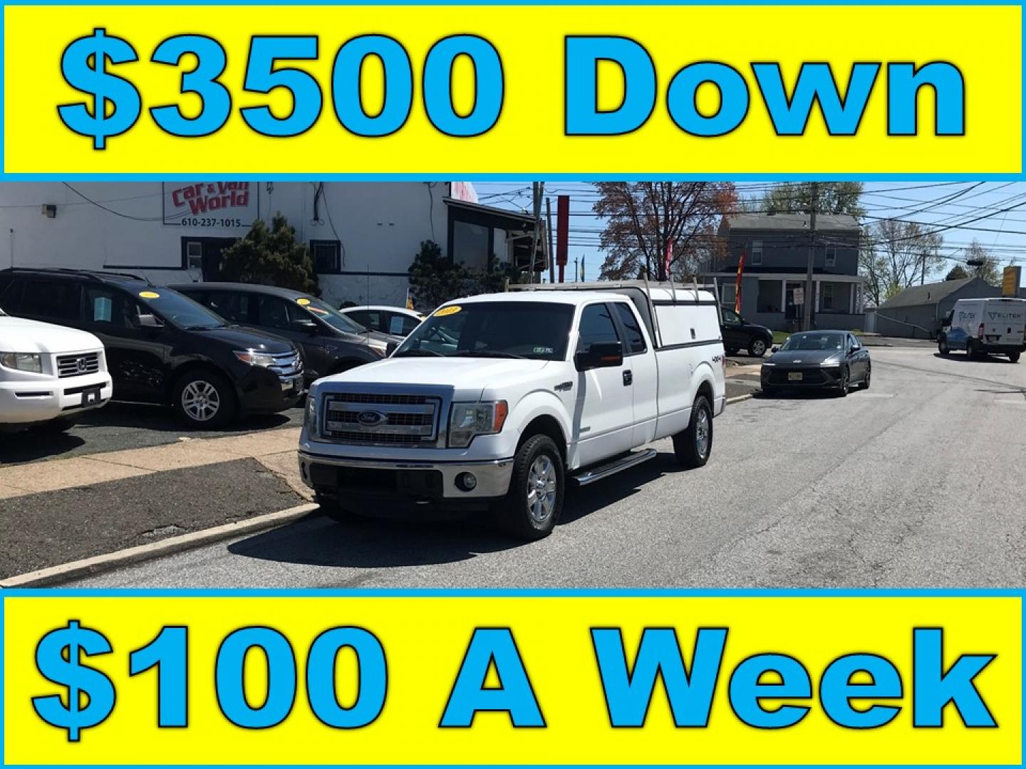 2013 White /Gray Ford F-150 XLT SuperCab 6.5-ft. Bed 4WD (1FTFX1ET1DK) with an 3.5L V6 TURBO engine, 6-Speed Automatic transmission, located at 577 Chester Pike, Prospect Park, PA, 19076, (610) 237-1015, 39.886154, -75.302338 - 2013 Ford F150: Extended Cab, 4x4, 8 Foot Bed, Utility Cap w/ EZ Glide Pullout, new PA inspection, runs LIKE NEW! This vehicle comes inspected and has been given a bumper to bumper safety check. It is very clean, reliable, and well maintained. We offer a unique pay plan that is known for being th - Photo#0