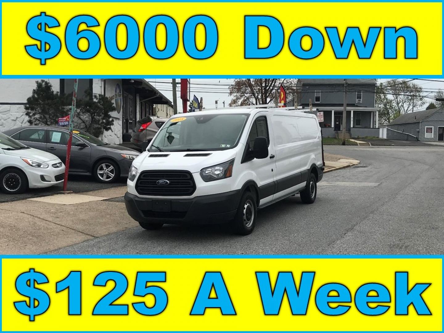 2018 White /Gray Ford Transit 150 Van Low Roof 60/40 Pass. 148-in. WB (1FTYE9ZG6JK) with an 3.5L V6 DOHC 24V engine, 6A transmission, located at 577 Chester Pike, Prospect Park, PA, 19076, (610) 237-1015, 39.886154, -75.302338 - 2018 Ford Transit 150: Ladder racks, shelving, heavy duty partition, no side or rear windows, new PA inspection, FLEET MAINTAINED! This vehicle comes inspected and has been given a bumper to bumper safety check. It is very clean, reliable, and well maintained. We offer a unique pay plan that is k - Photo#0