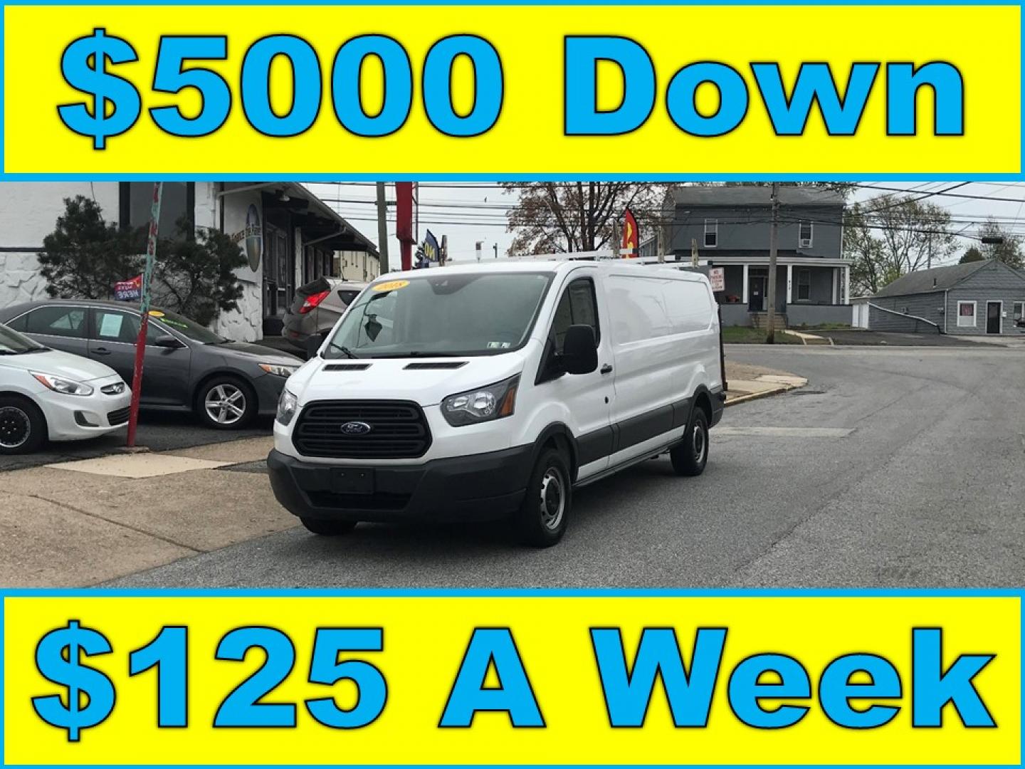 2018 White /Gray Ford Transit 150 Van Low Roof 60/40 Pass. 148-in. WB (1FTYE9ZG6JK) with an 3.5L V6 DOHC 24V engine, 6A transmission, located at 577 Chester Pike, Prospect Park, PA, 19076, (610) 237-1015, 39.886154, -75.302338 - Photo#0